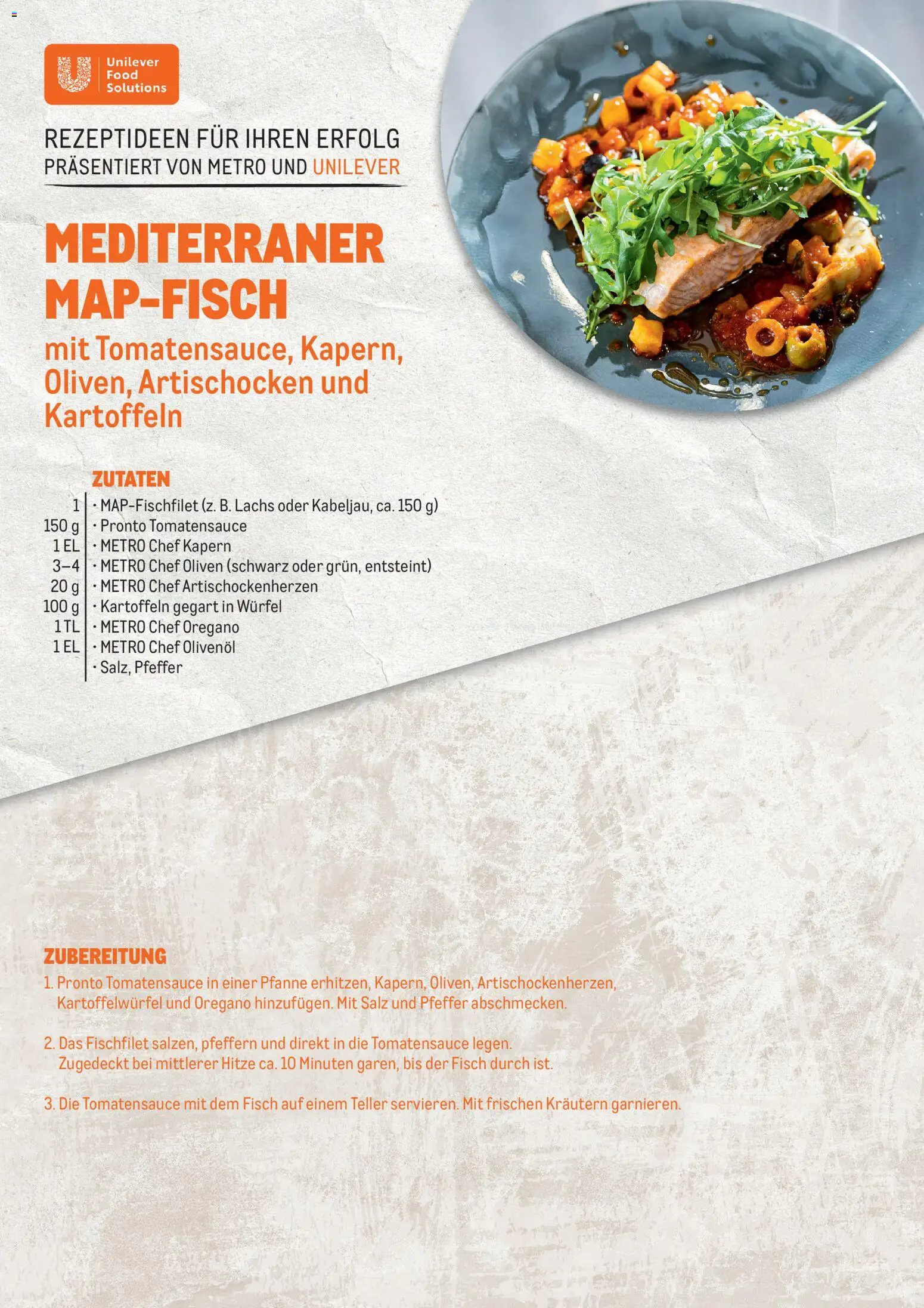 Vorschau der Angebote: Metro Metro angebote Mediterraner Map-Fisch gültig ab 23.10.2026 - Fisch, Salz, Kartoffeln, Pfeffer, Oliven, Zutaten