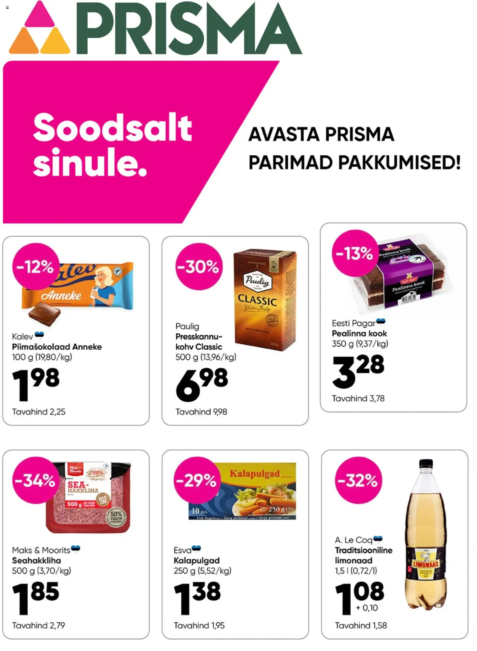 Prisma kliendilehe eelvaade alates 23.09.2026