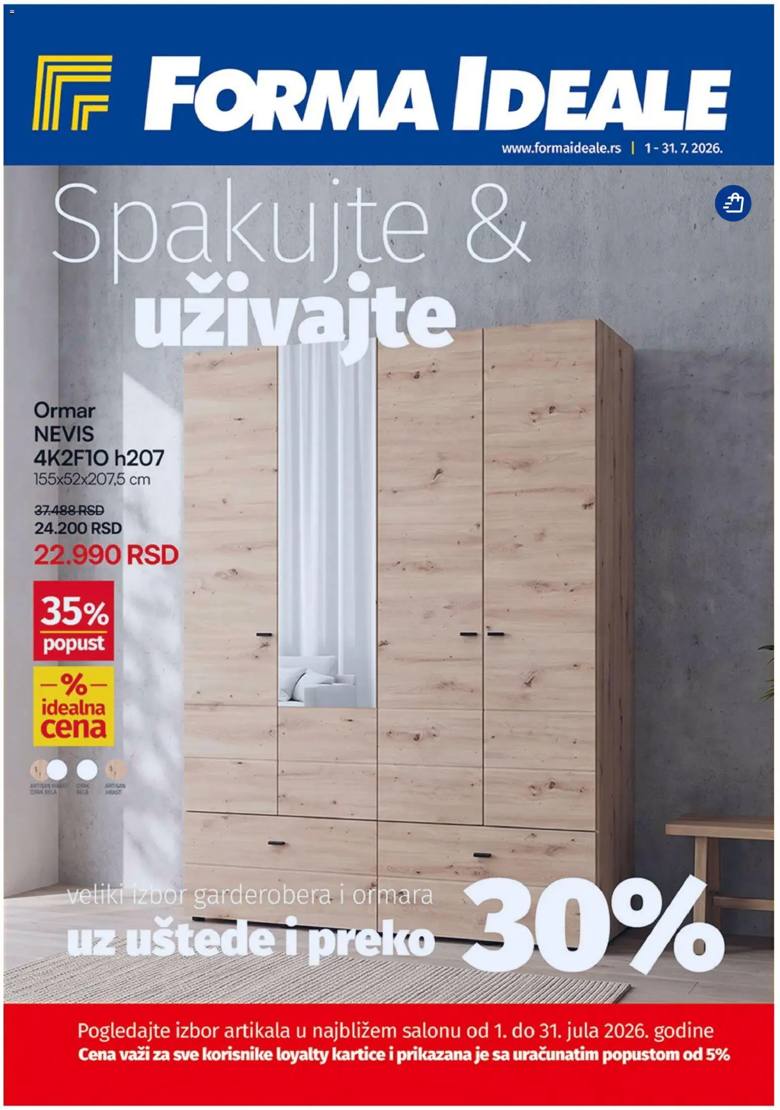 Pregled Forma Ideale kataloga - važi od 01.07.2026