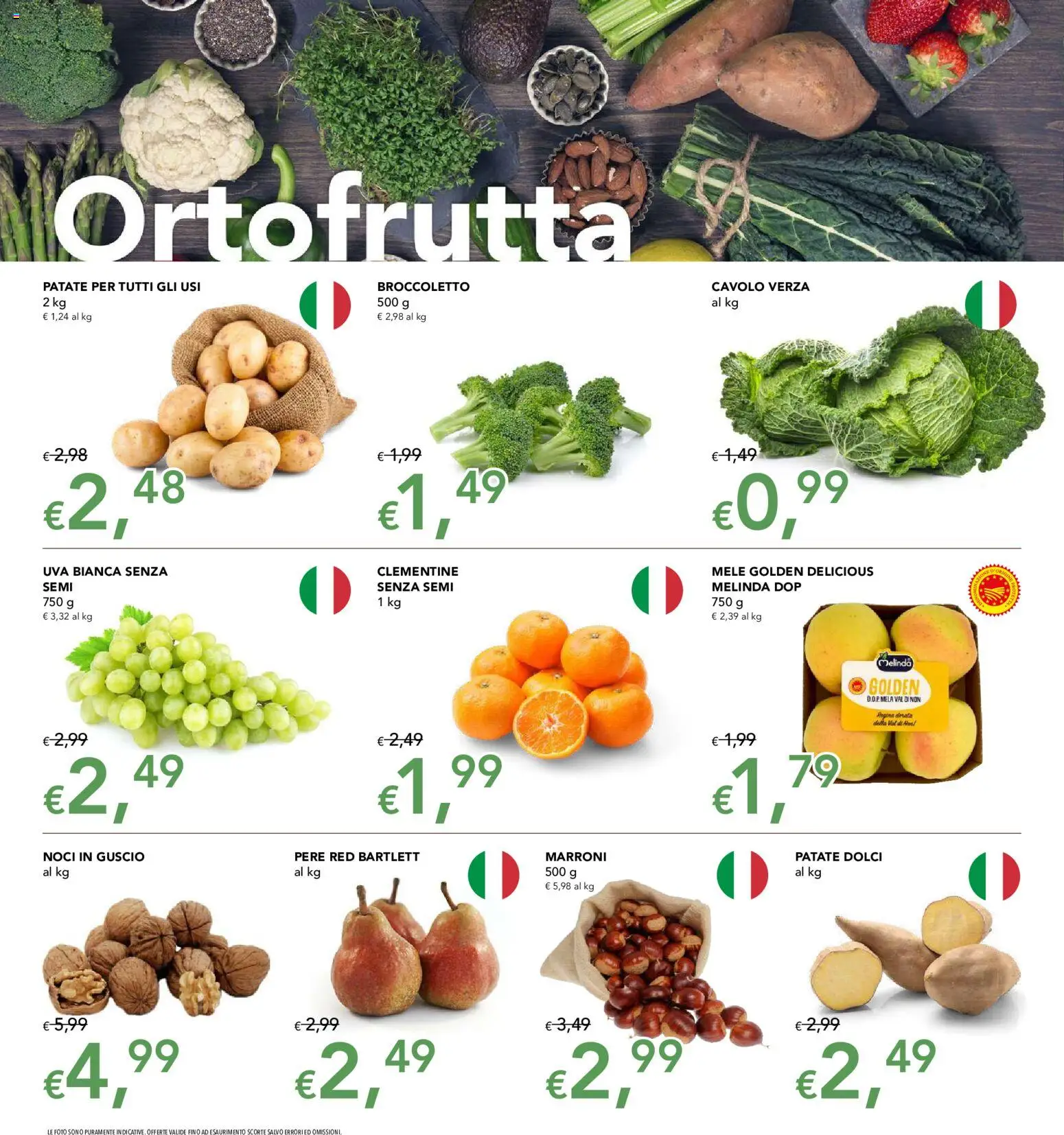 Anteprima dell'opuscolo Migross volantino dal negozio Migross valido da 22/10/2026 - Noci, Dolci, Cavolo, Patate dolci, Patate, Uva, Mele, Pere