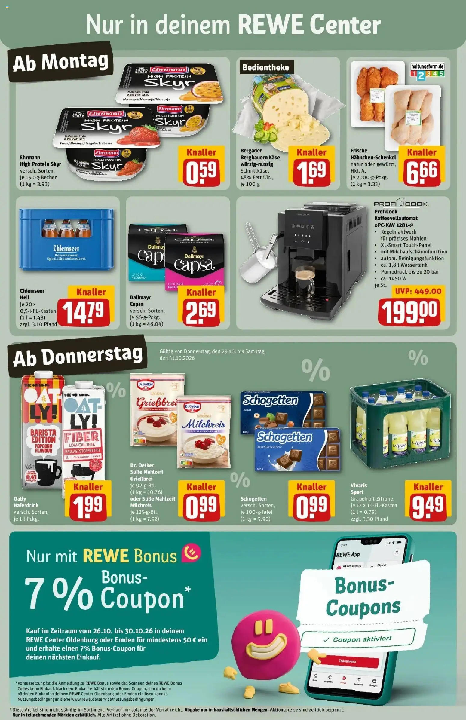 Vorschau von dem Prospekt des Geschäftes Rewe, gültig ab dem 26.10.2026