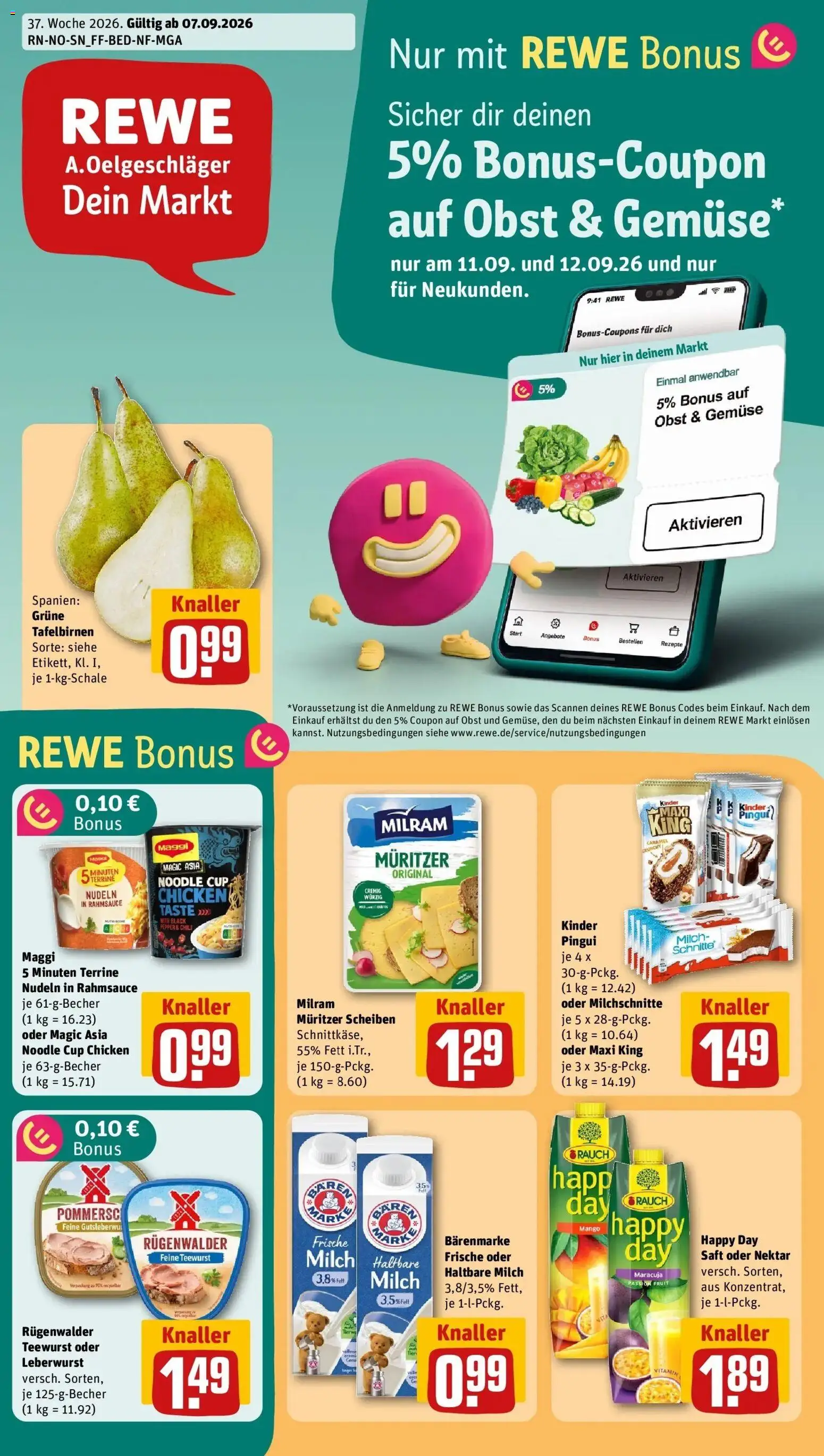 Vorschau von dem Prospekt des Geschäftes Rewe, gültig ab dem 07.09.2026