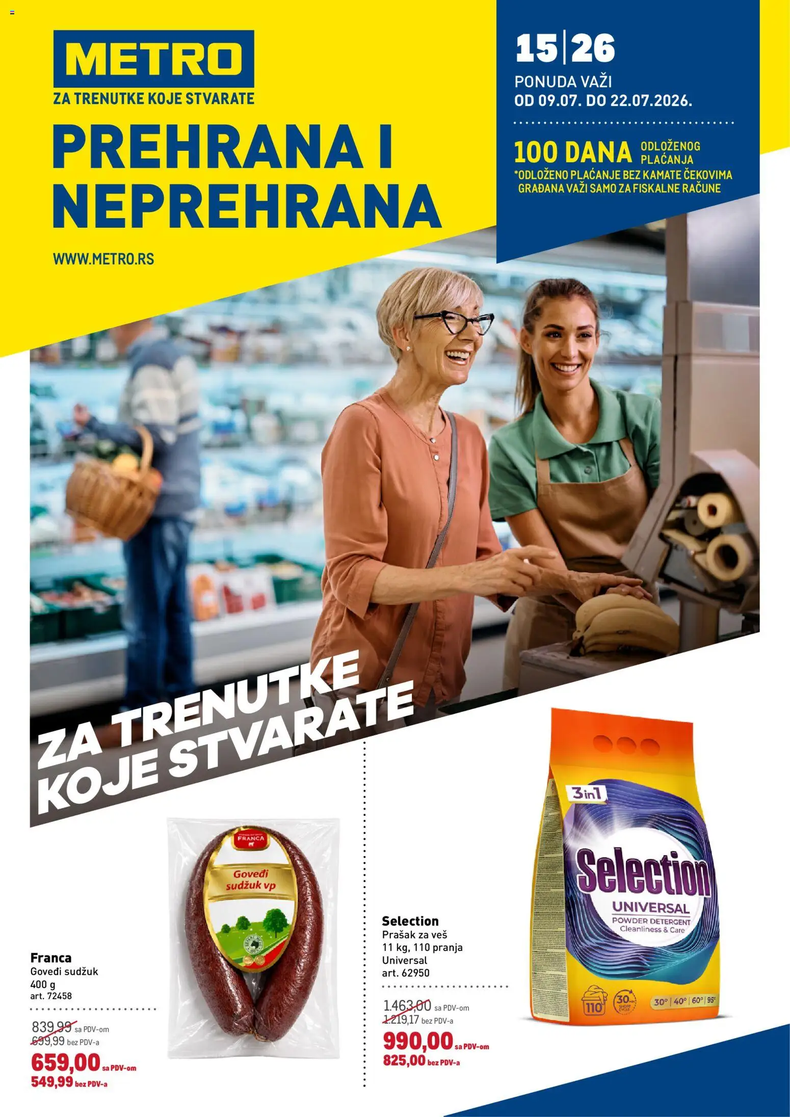 Pregled Metro kataloga - važi od 09.07.2026