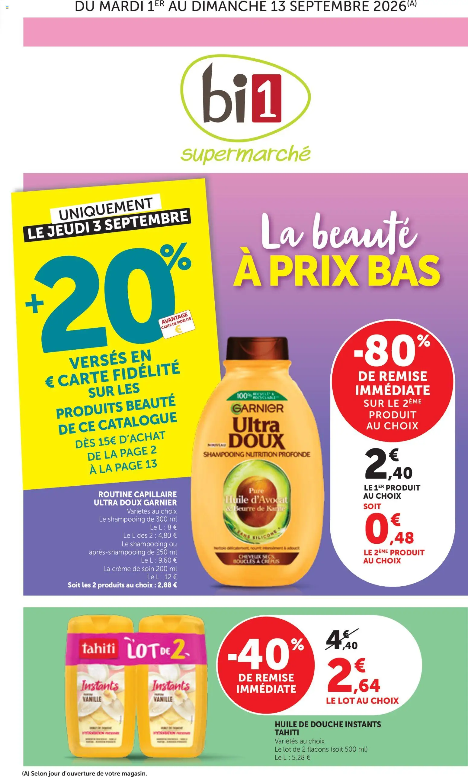 Prévisualisation de bi1 Catalogue la beaute à prix bas du magasin bi1 formulaire valide 01/09/2026