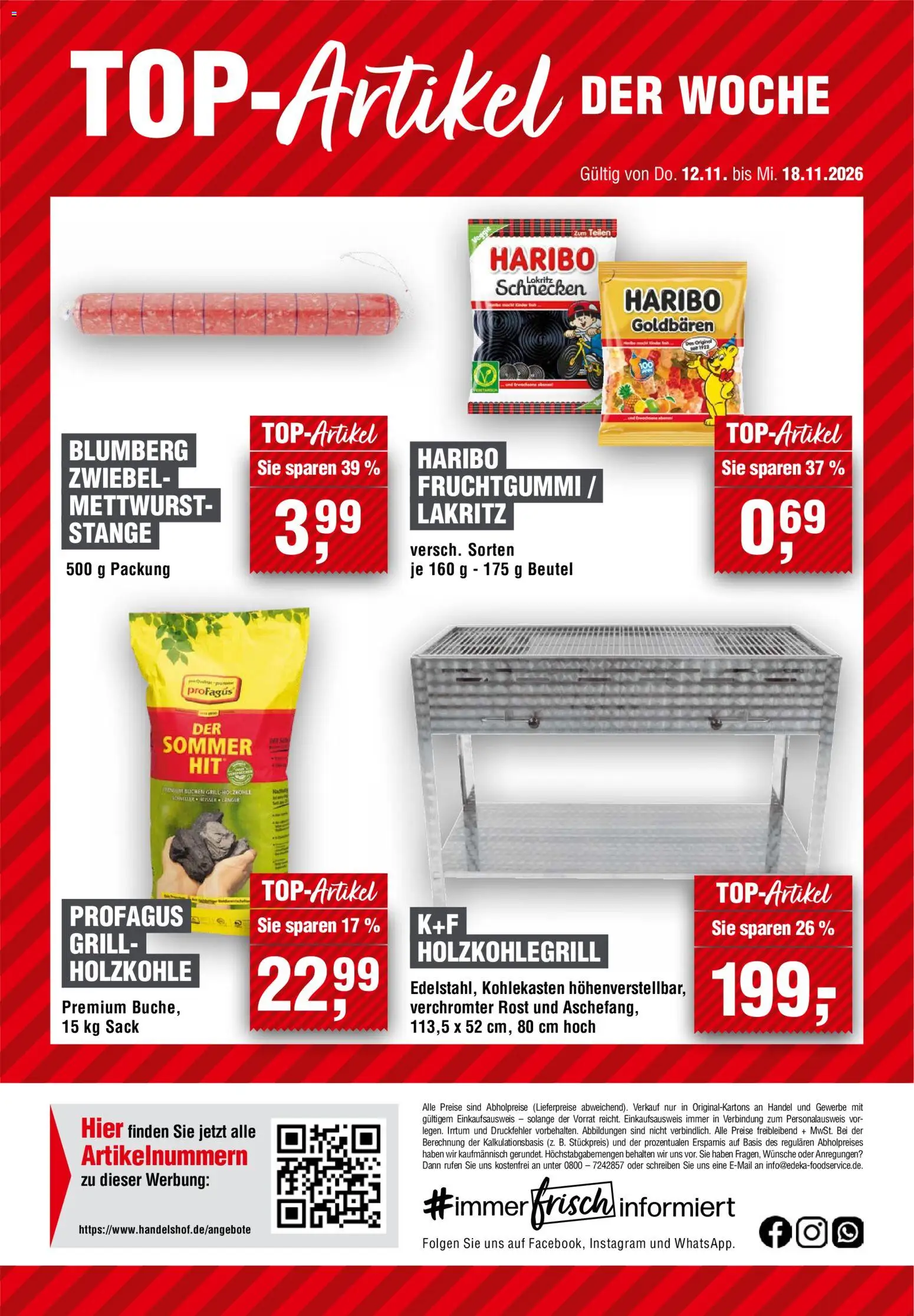 Vorschau von dem Prospekt des Geschäftes Handelshof, gültig ab dem 12.11.2026 - Haribo, Grill