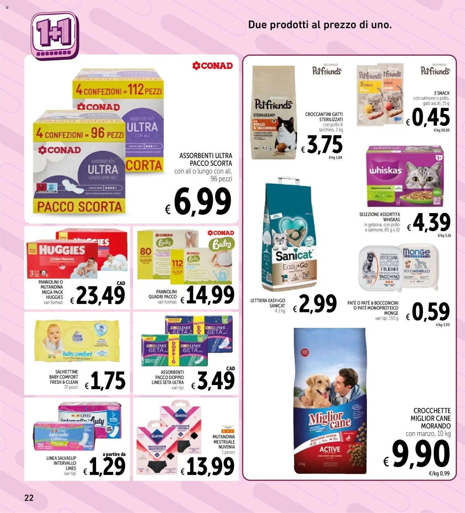 Anteprima dell'opuscolo Spazio Conad volantino dal negozio Spazio Conad valido da 30/10/2026 - Pollo, Salmone, Tacchino, Assorbenti, Pannolini, Crocchette, Paté, Crocchette cane