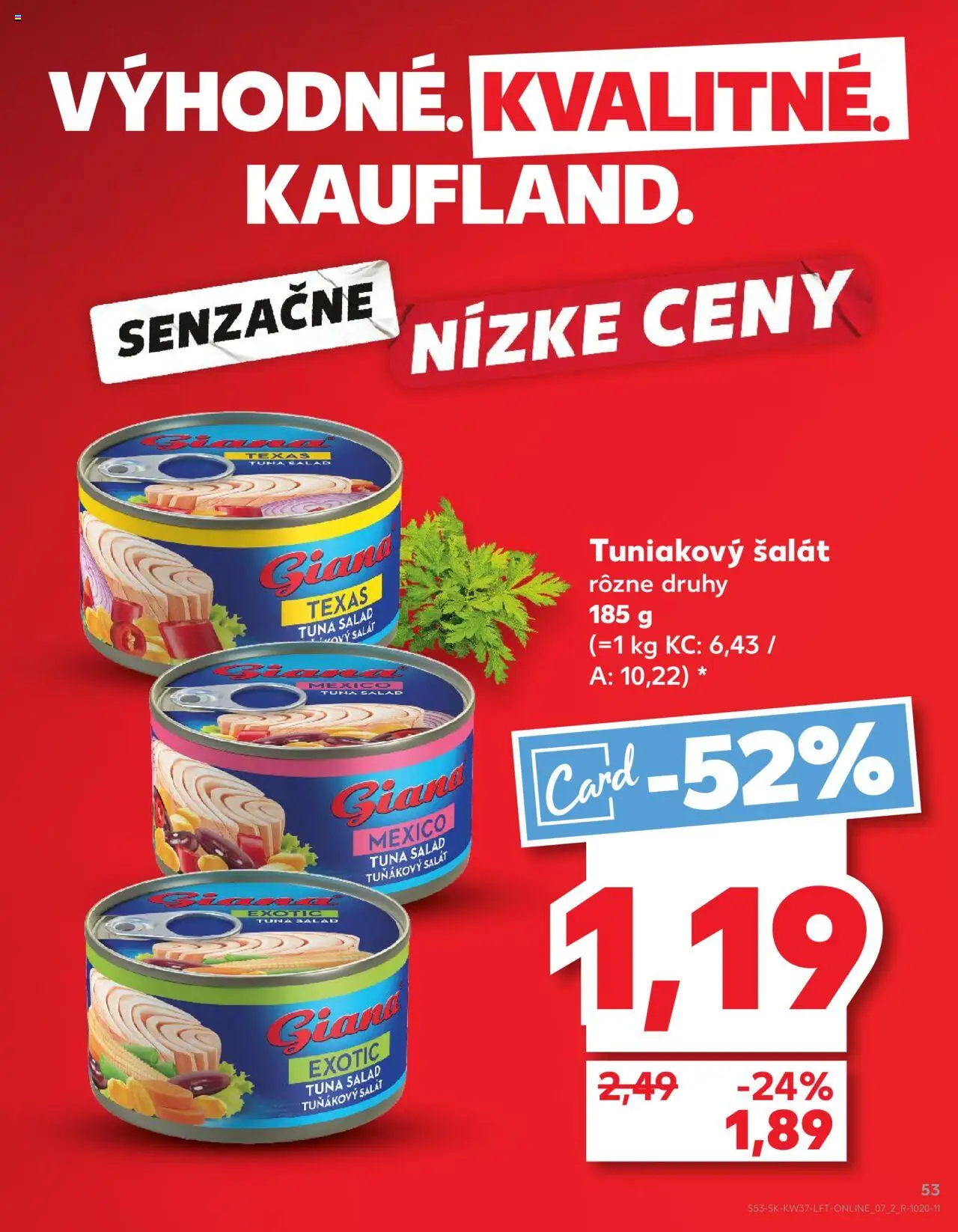 Náhľad Kaufland letáku platného od 11.09.2025 - Šalát