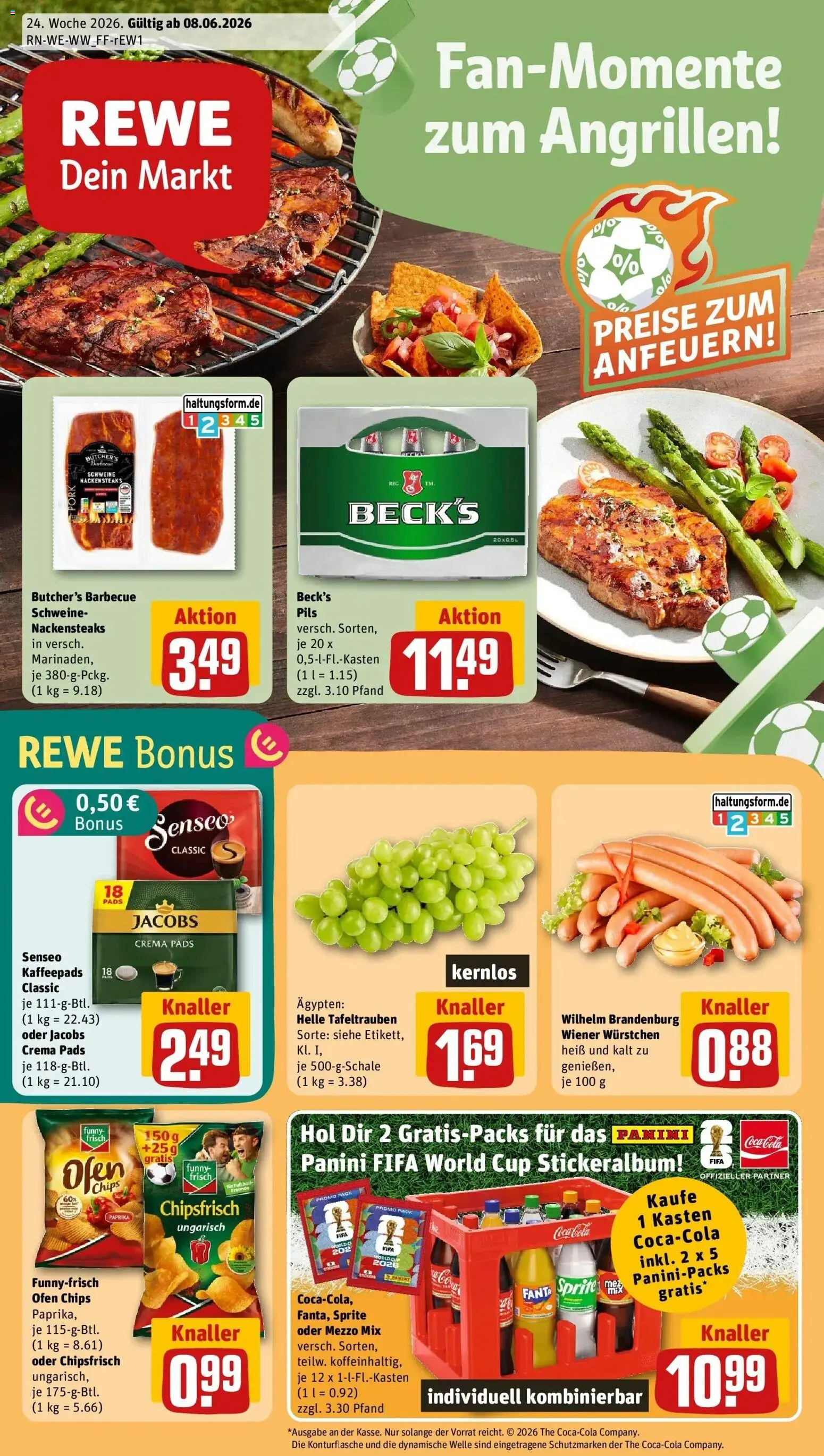 Vorschau von dem Prospekt des Geschäftes Rewe, gültig ab dem 08.06.2026