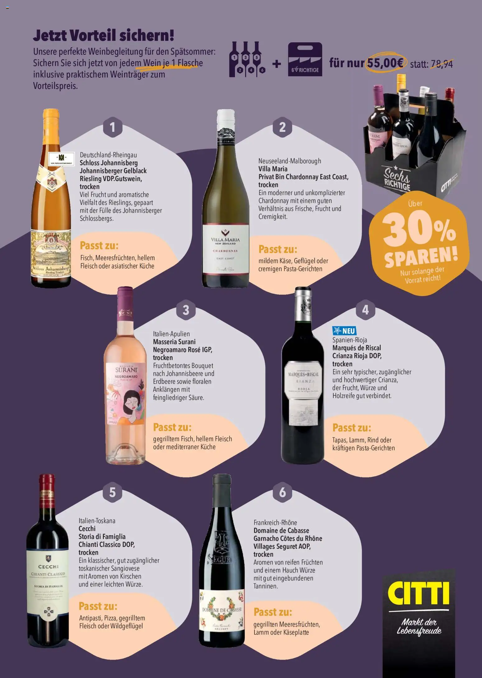 Vorschau von dem Prospekt des Geschäftes CITTI Markt, gültig ab dem 09.09.2026 - Küche, Wein, Fleisch, Kirschen