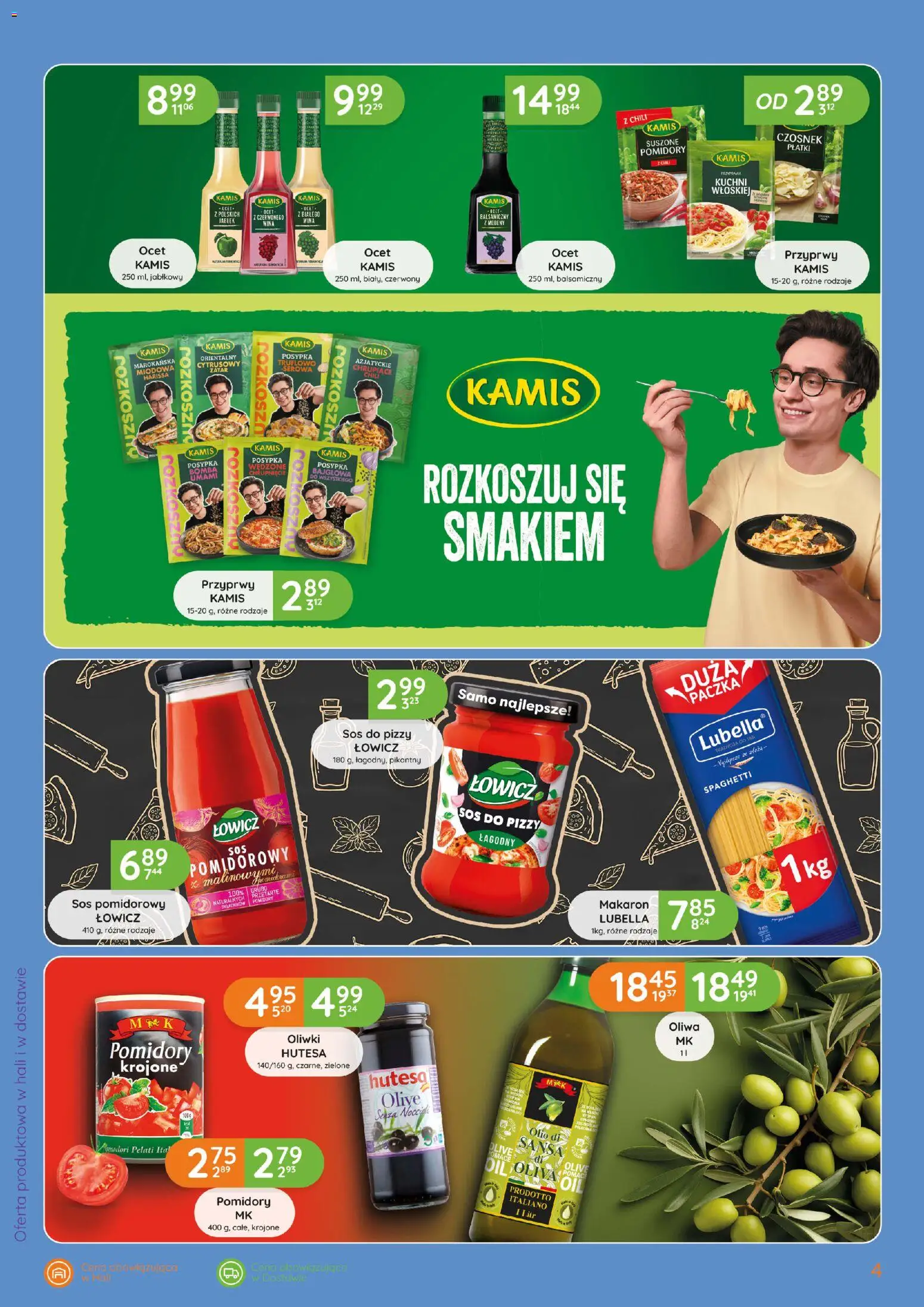 Pogląd gazetki "Eurocash gazetka - Katalog Kuchnia Śródziemnomorska" ze sklepu Eurocash ważnej od 08.10.2026 - Spaghetti, Czosnek, Suszone pomidory, Sos do pizzy, Sos pomidorowy, Ocet, Chili, Pomidory