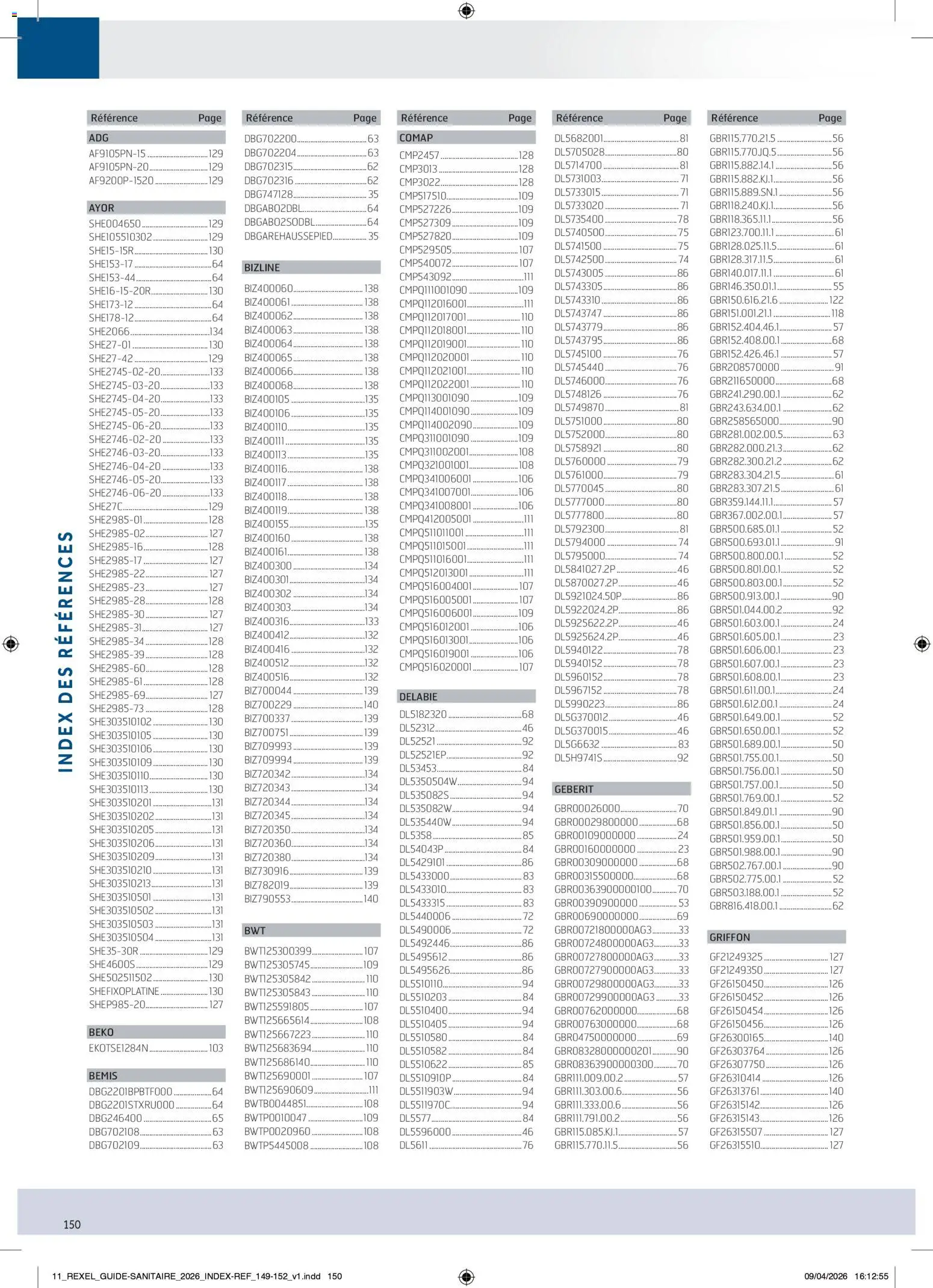 Prévisualisation de Rexel - Brochure Sanitaire du magasin Rexel formulaire valide 20/04/2026