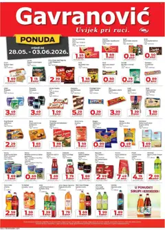 Pregled letka Gavranović Katalog trgovine Gavranović vrijedi od 28.05.2026