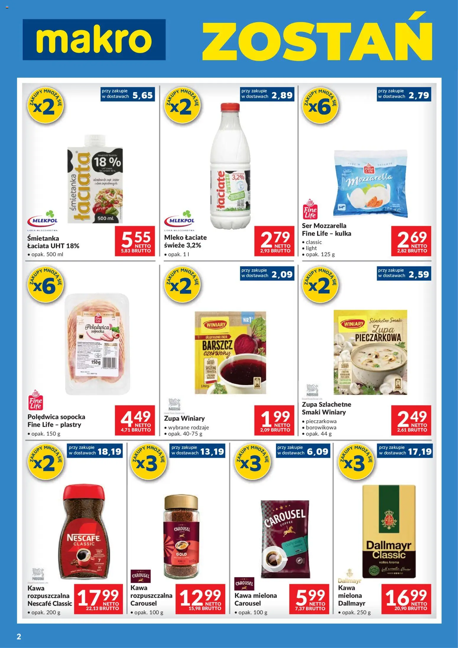 Pogląd gazetki "Makro gazetka - Konkurs Odido" ze sklepu Makro ważnej od 02.11.2026 - Kawa, Mleko, Zupa, Barszcz, Dallmayr, Nescafe, Kawa mielona, Kawa nescafe