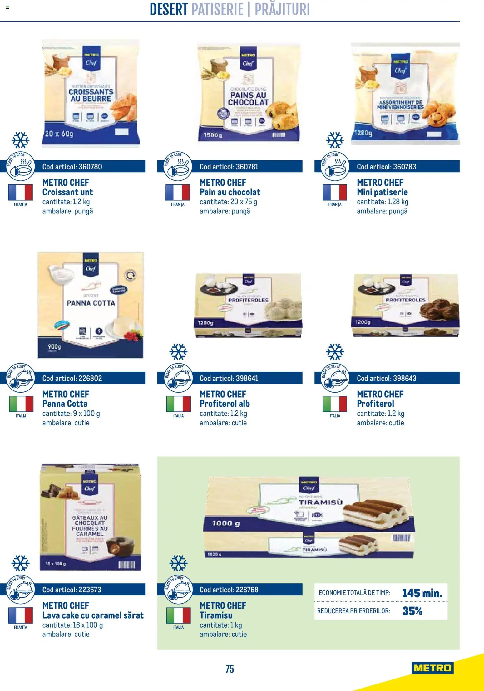 Previzualizarea de cataloage: Metro Metro Catalog Smart Chef valabil de la 21.04.2026 - Tiramisu, Croissant, Desert, Unt, Cutie, Pain au chocolat, Pungă