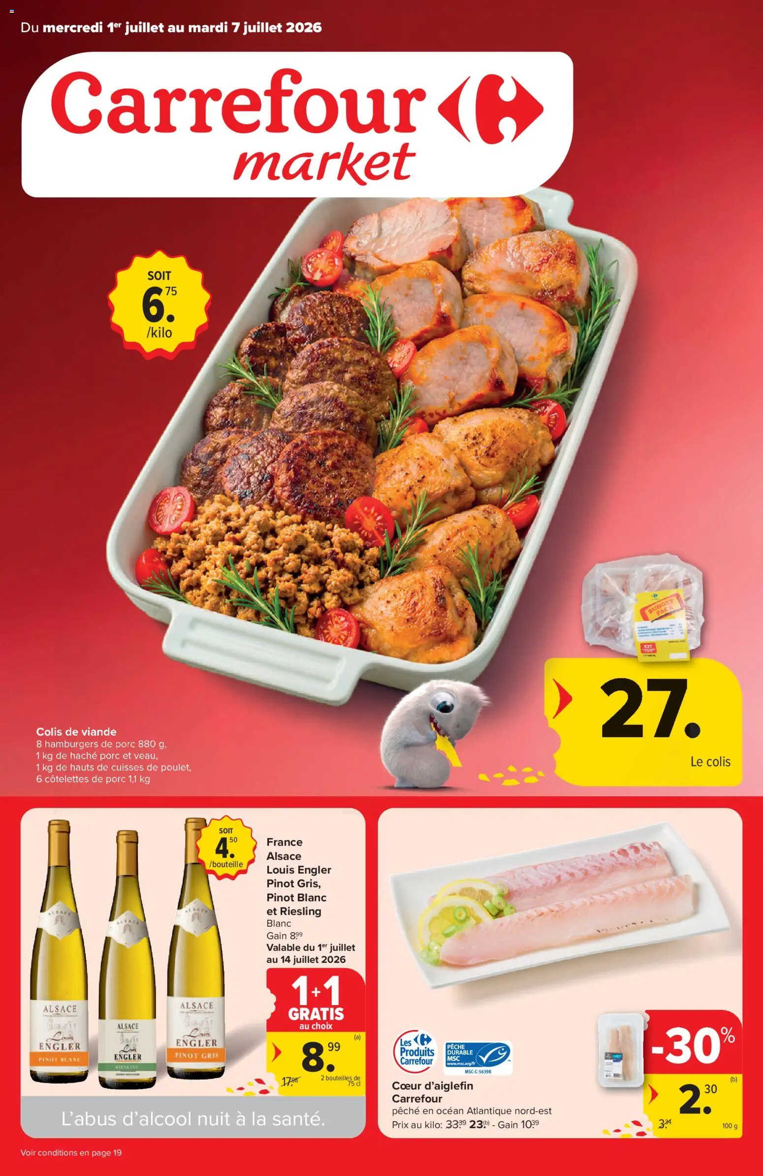 Voorbeeld van Carrefour market Folder de la semaine 27 van winkel Carrefour market geldig vanaf 01/07/2026
