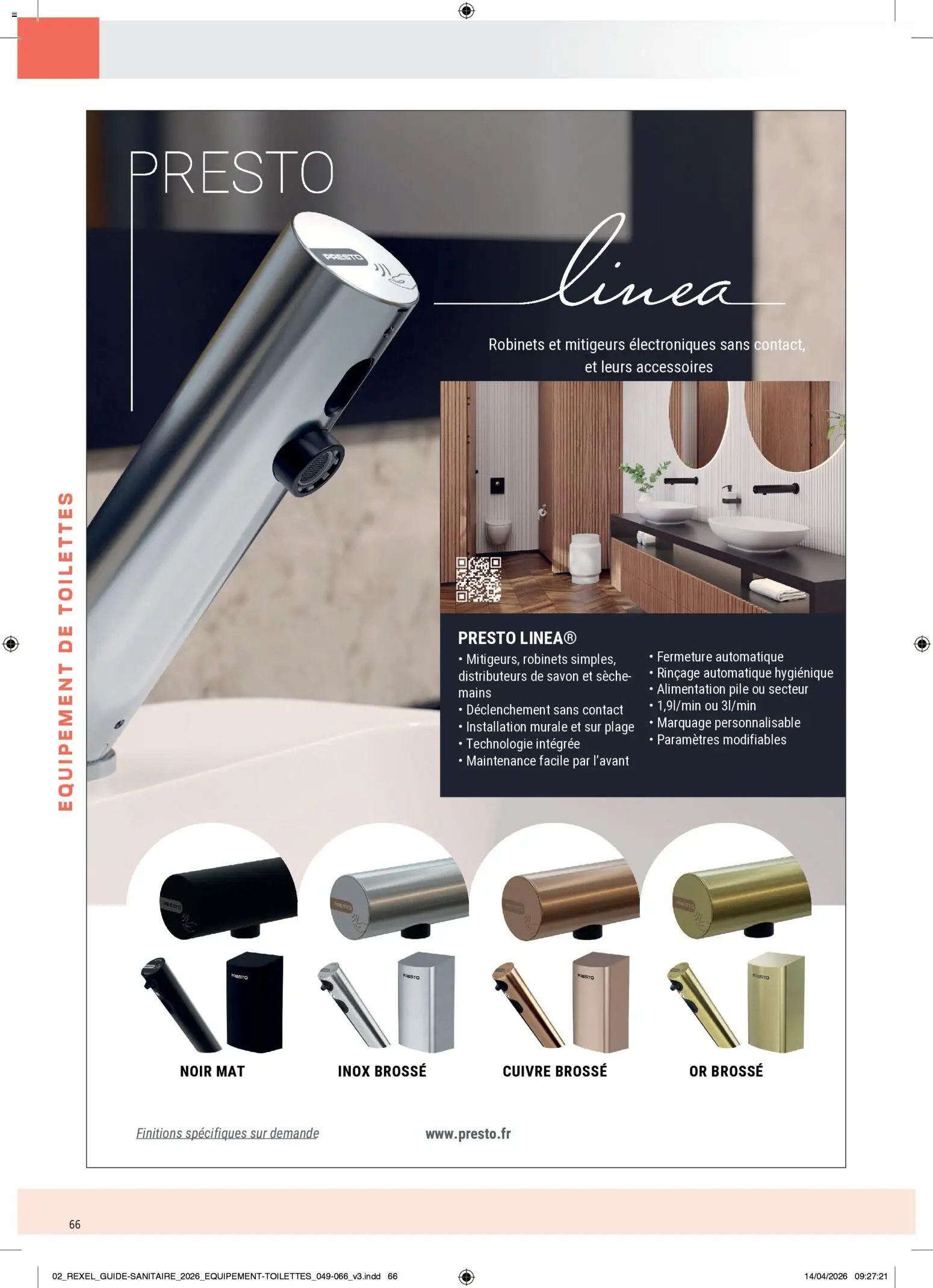 Prévisualisation de Rexel - Brochure Sanitaire du magasin Rexel formulaire valide 20/04/2026 - Toilettes, Alimentation, Savon, Brosse