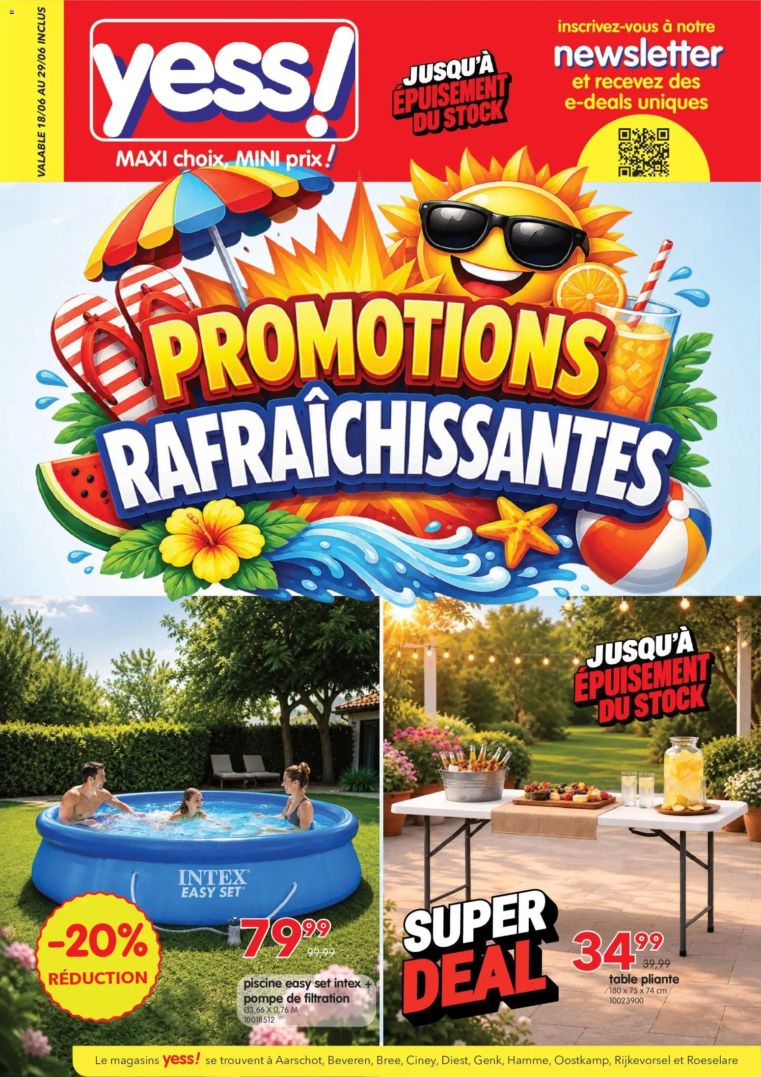 Voorbeeld van yess! Publicité rafraîchissante van winkel yess! geldig vanaf 18/06/2026