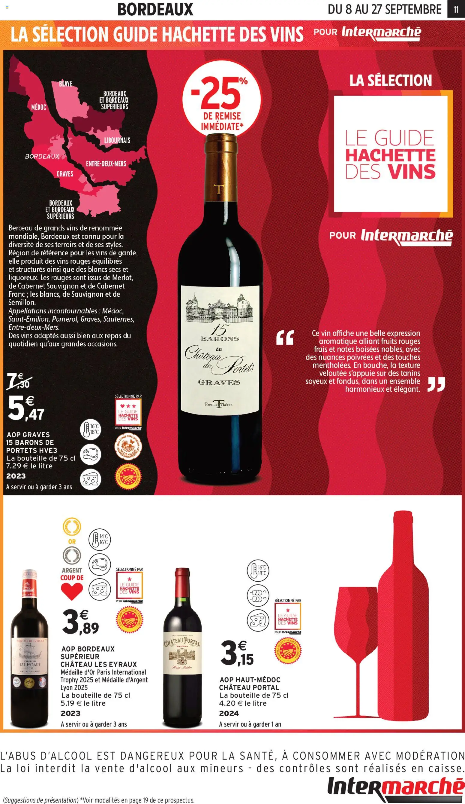 Prévisualisation de Intermarché - Foire aux vins du magasin Intermarché formulaire valide 08/09/2026 - Fruits, Vin, Affiche, Bouteille, Berceau, Cabernet Sauvignon