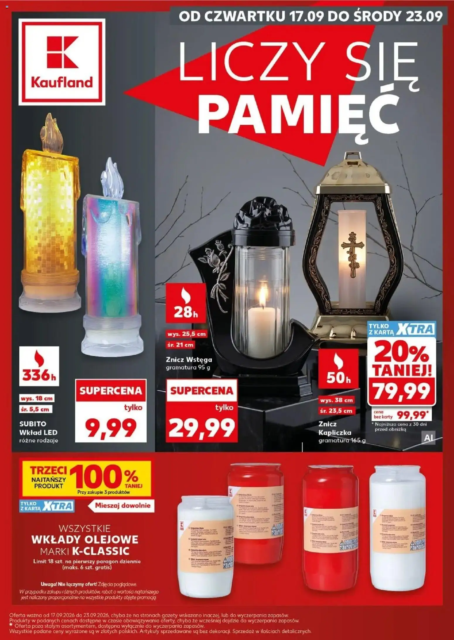 Pogląd gazetki "Kaufland gazetka - Znicze" ze sklepu Kaufland ważnej od 17.09.2026