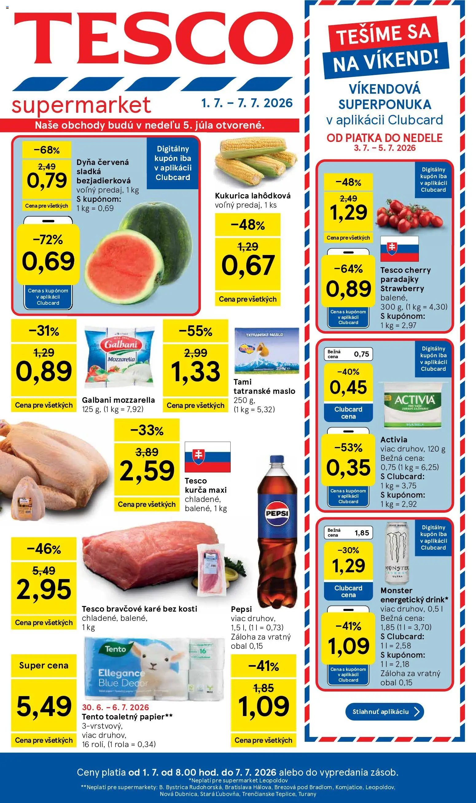 Náhľad Tesco letáku platného od 01.07.2026
