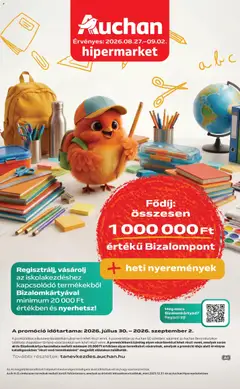 Auchan - Auchan Iskolakezdés ajánlatok megtekintése, amely érvényes 2026.08.27.-től