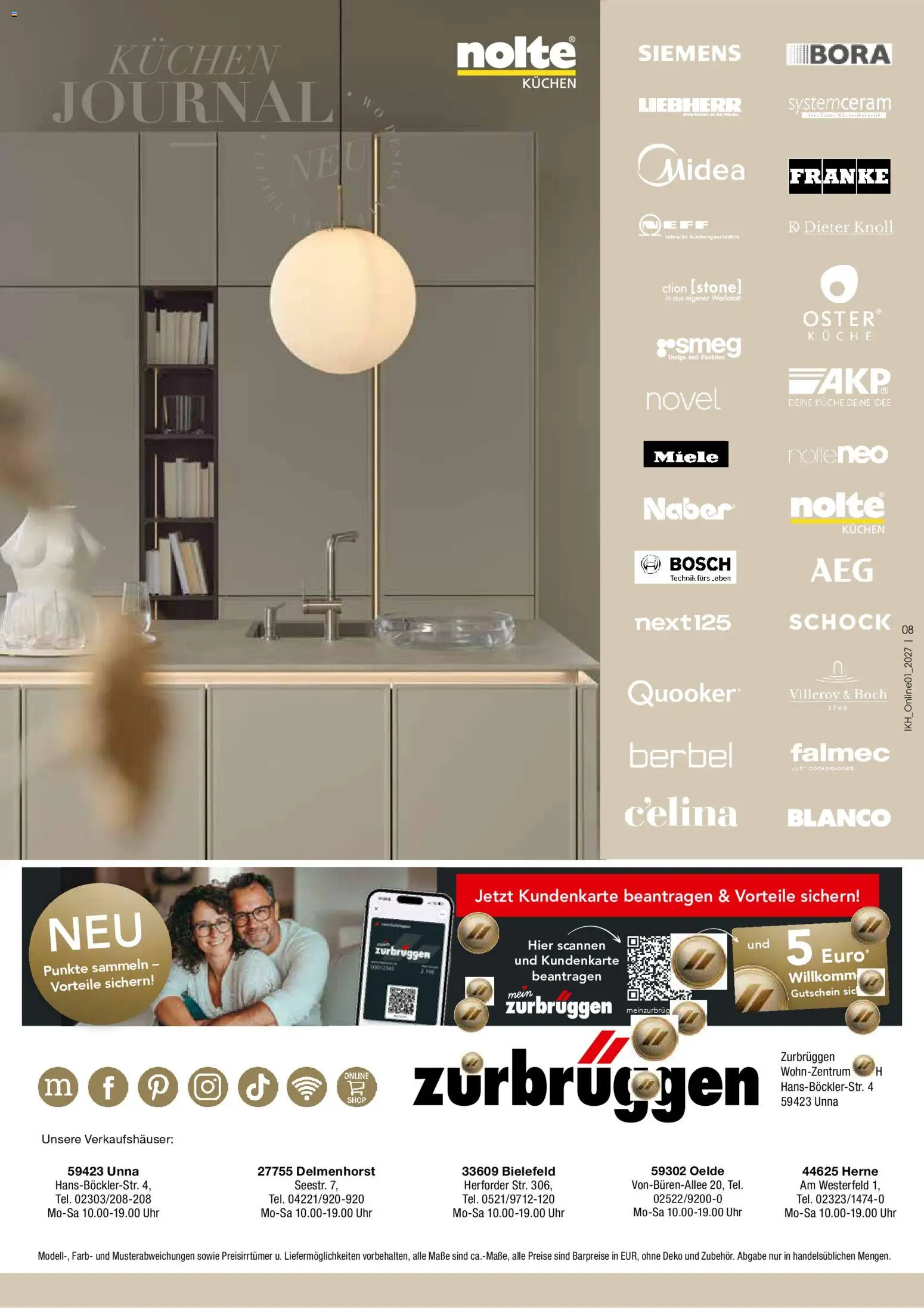 Vorschau von dem Prospekt des Geschäftes Zurbrüggen, gültig ab dem 23.10.2026 - Uhr, Bosch, Kuchen, Siemens, Küche, Miele, Liebherr
