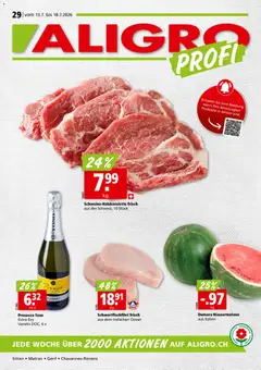 Vorschau des Merkblatts Aligro aktionen Chavannes, Matran, Genf, Sitten vom Shop Aligro gültig von 13.07.2026 bis 18.07.2026