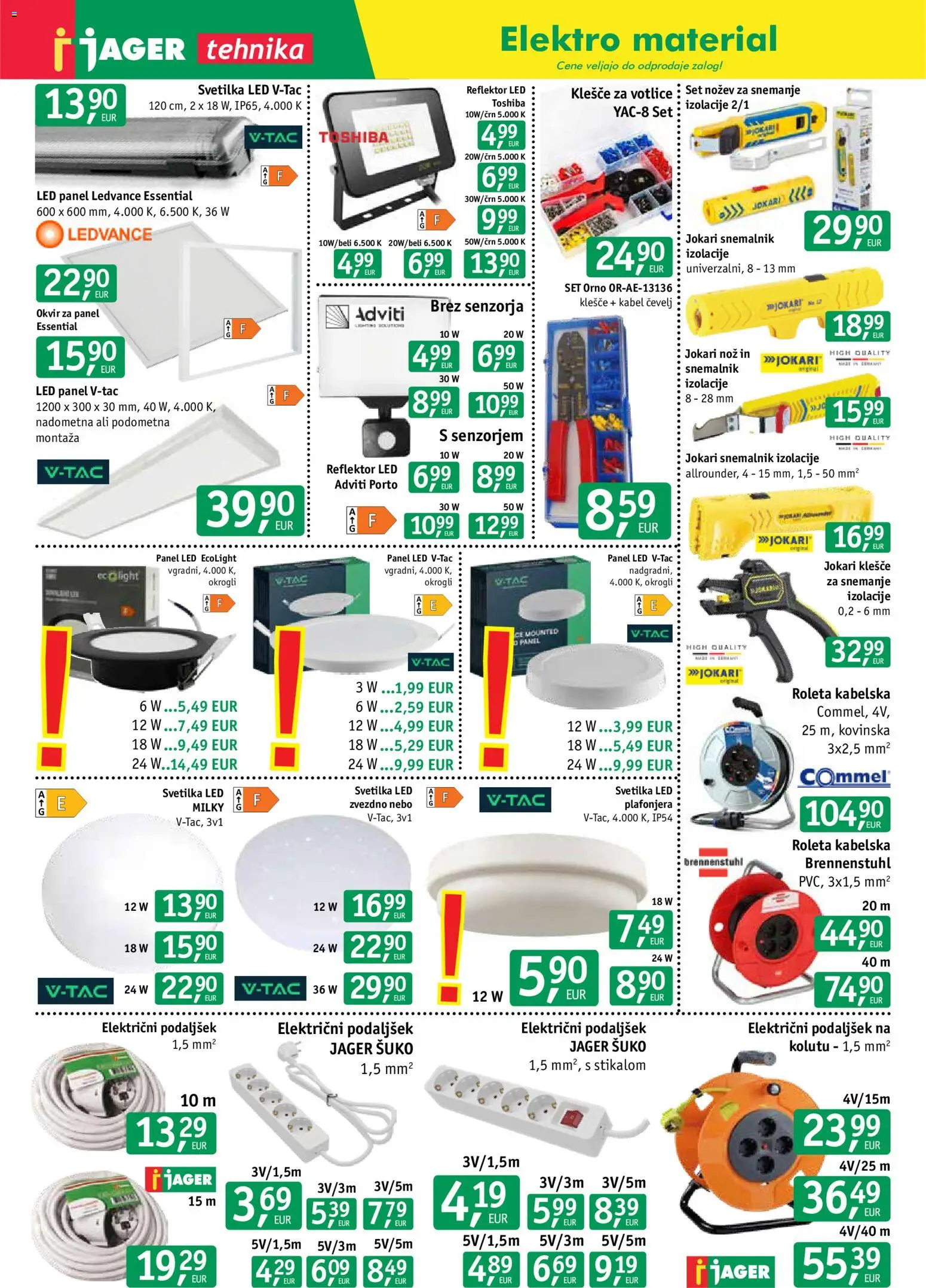Predogled kataloga iz trgovine Jager veljaven od 28.10.2026 - Nož, Svetilka, Kabel, Okvir, Led svetilka