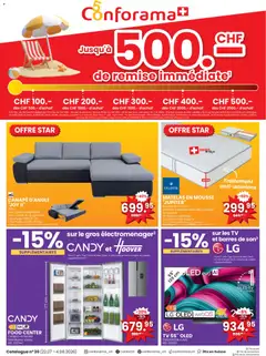 Vorschau des Merkblatts Conforama aktionen FR vom Shop Conforama gültig von 22.07.2026 bis 04.08.2026