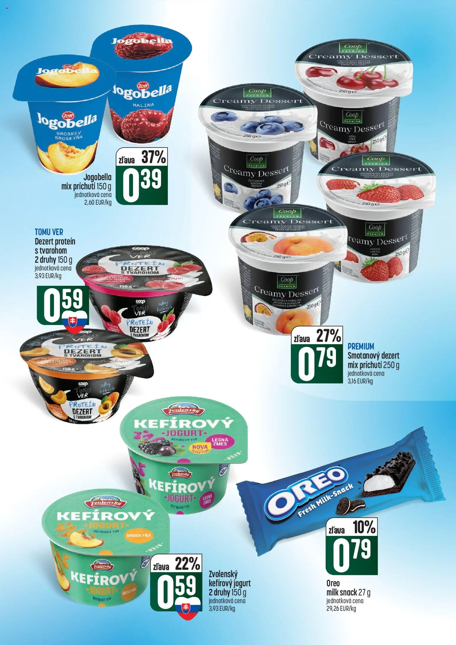 Náhľad COOP Jednota letáku platného od 01.10.2026 - Protein, Dezert, Oreo, Jogurt, Krém