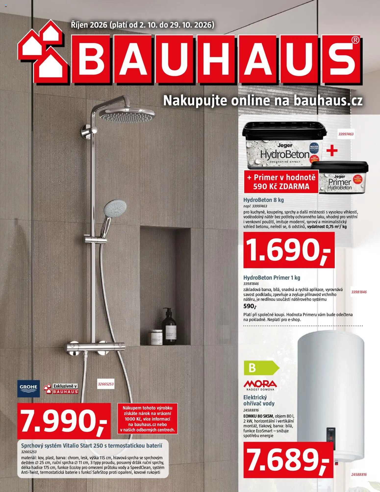 Náhled nabídky: Bauhaus Bauhaus leták platný od 02.10.2026 - Baterie, Sprcha, Hadice