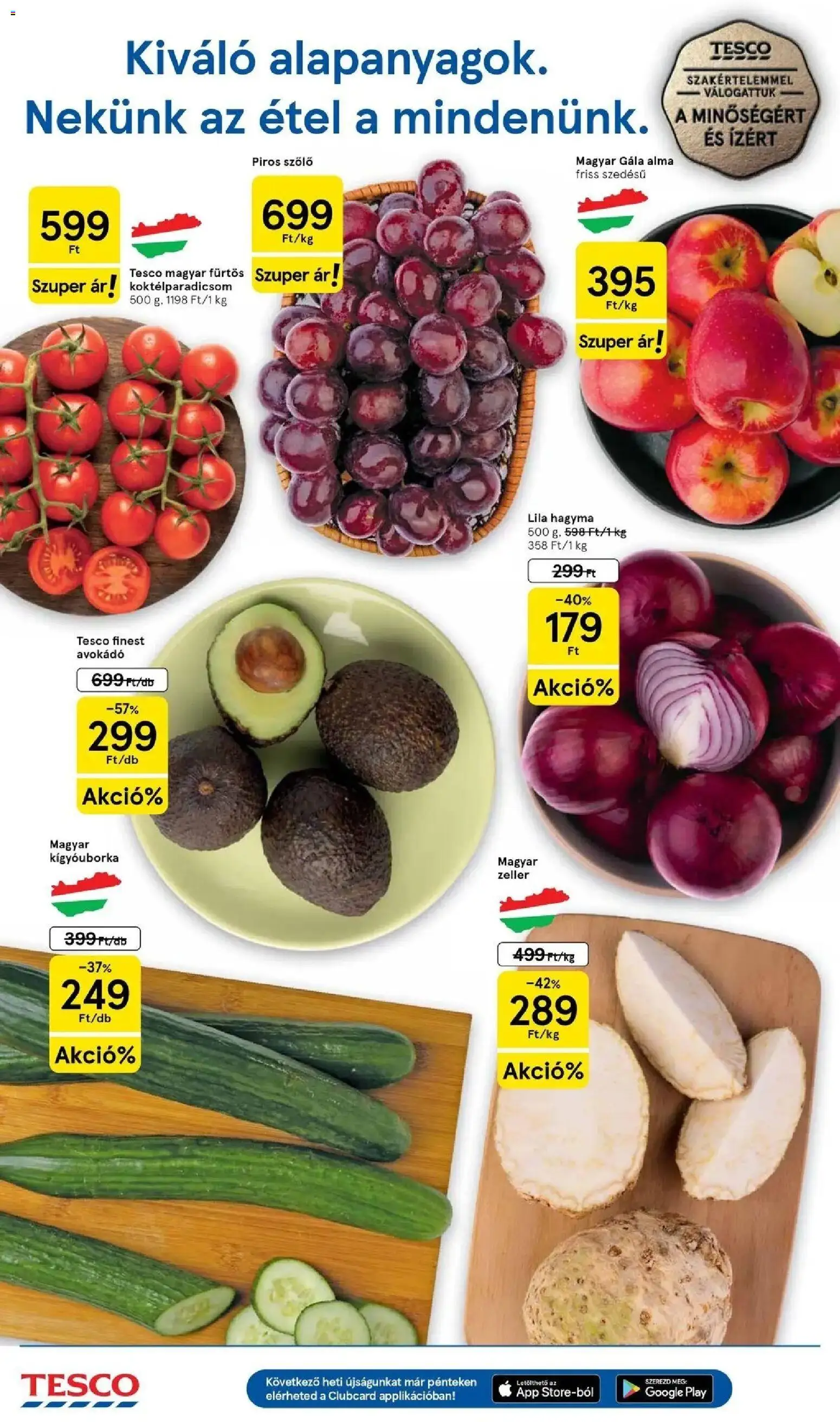 Tesco - Tesco akciós újság megtekintése, amely érvényes 2026.09.03.-től - Alma, Avokádó, Szőlő, Zeller, Hagyma, Koktélparadicsom, Kígyóuborka