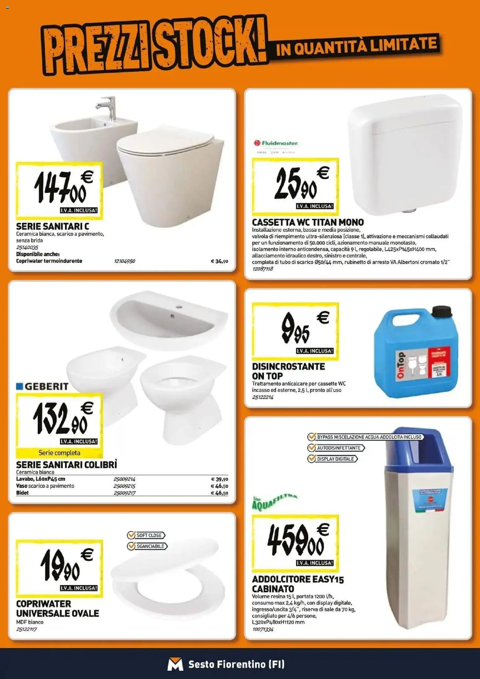 Anteprima dell'opuscolo TECNOMAT catalogo Sesto Fiorentino dal negozio TECNOMAT valido da 27/08/2026 - Acqua, WC, Top, Sale, Pavimento, Vaso, Tubo, Anticalcare