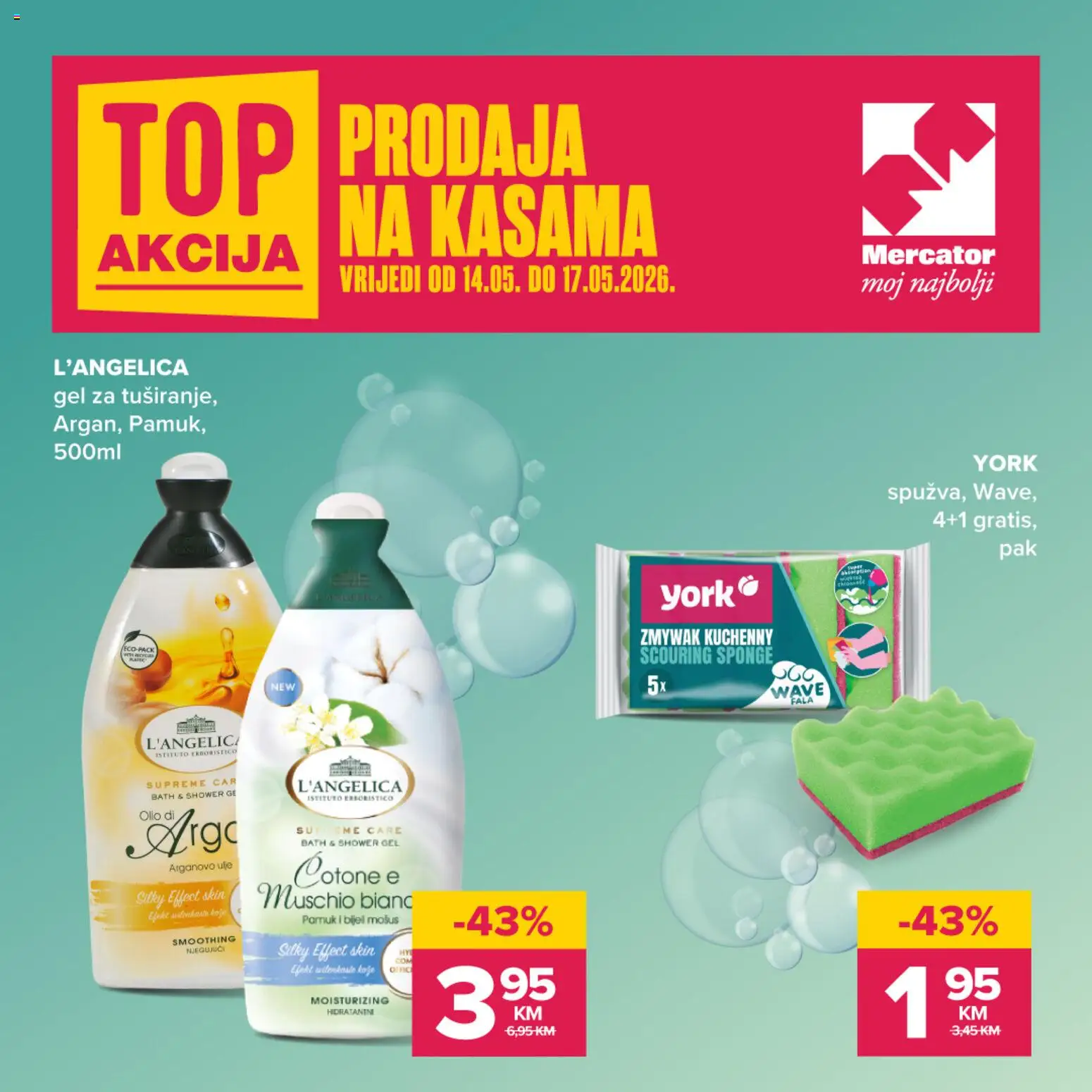 Pregled letka Mercator top akcija trgovine Mercator vrijedi od 14.05.2026