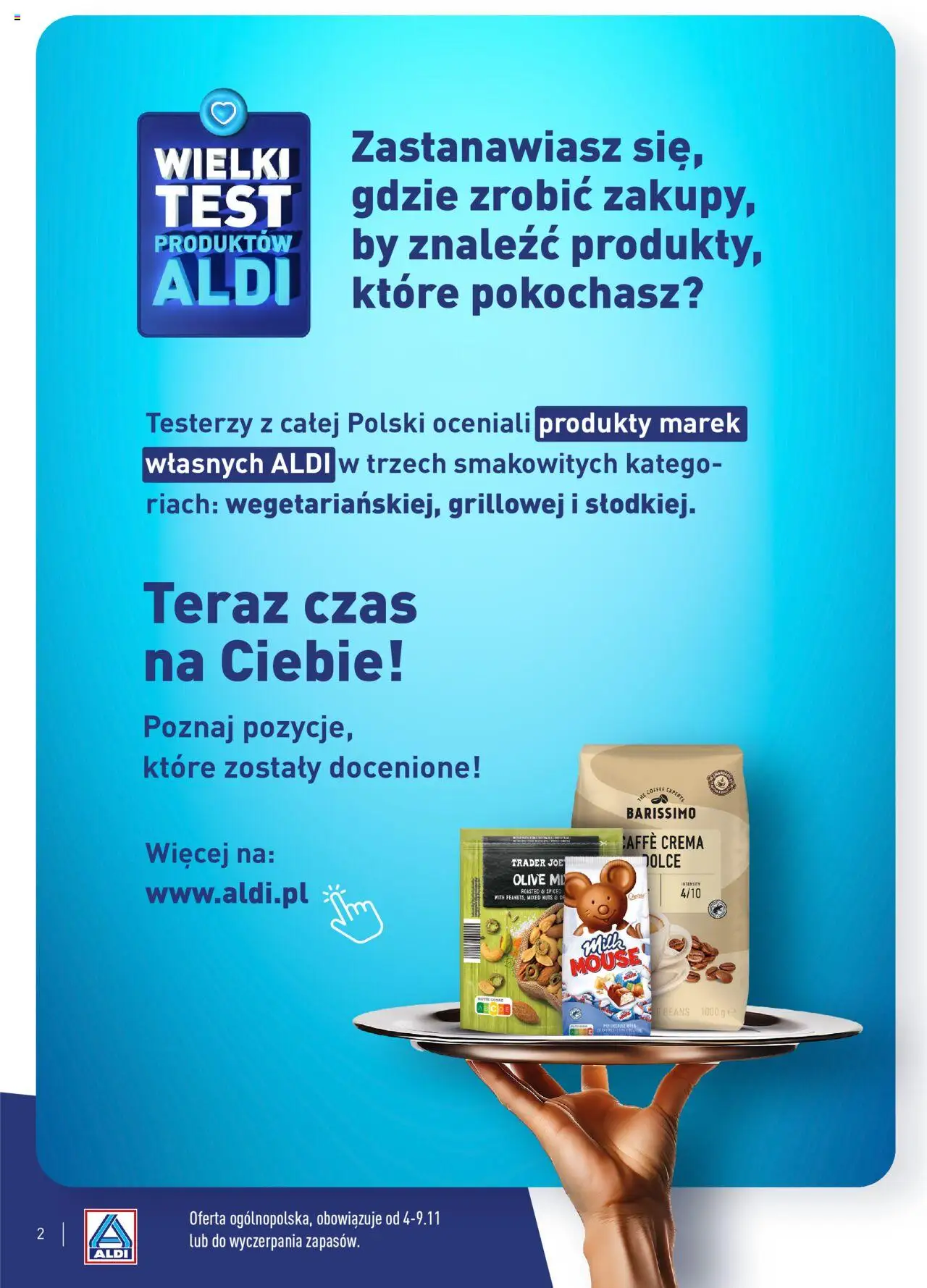Pogląd gazetki "Wielki test" ze sklepu Aldi ważnej od 04.11.2024