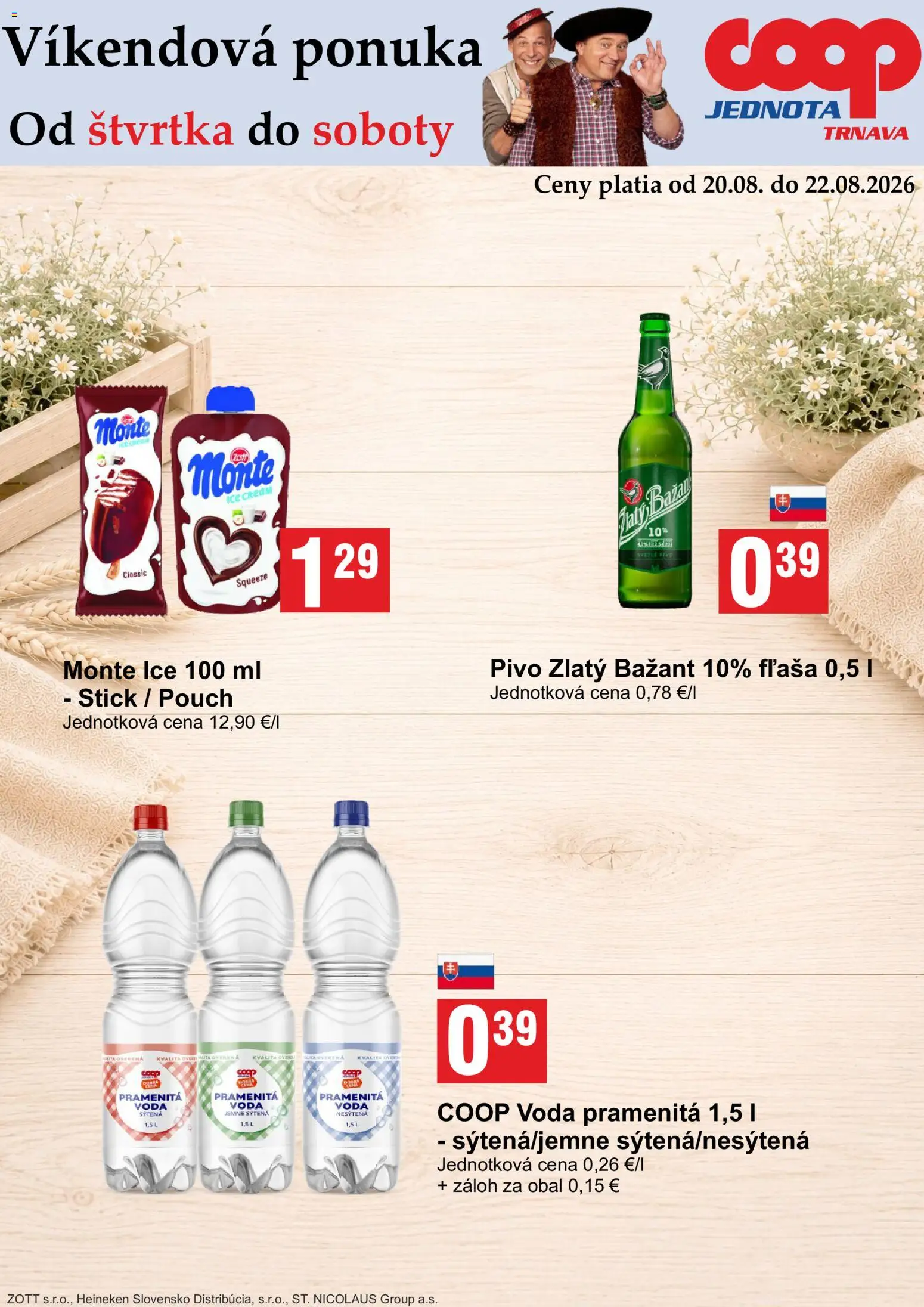 Náhľad COOP Jednota letáku platného od 20.08.2026