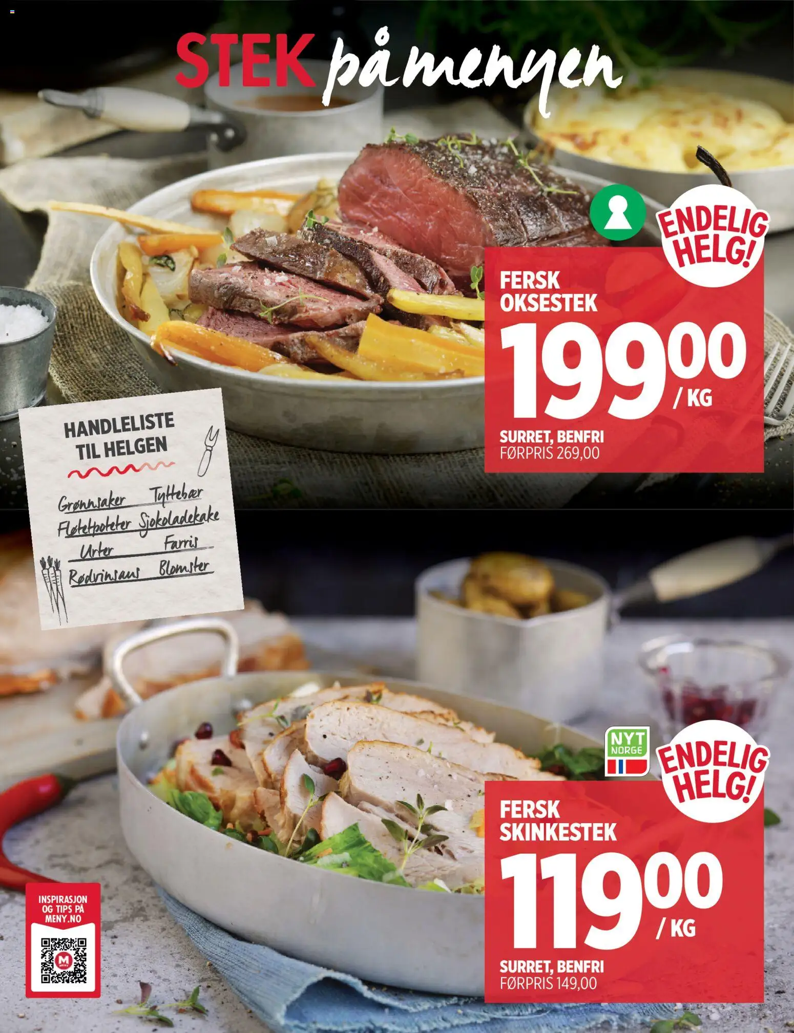 Forhåndsvis Meny kundeavis Endelig Helg fra butikk Meny gyldig fra 08/10/2026