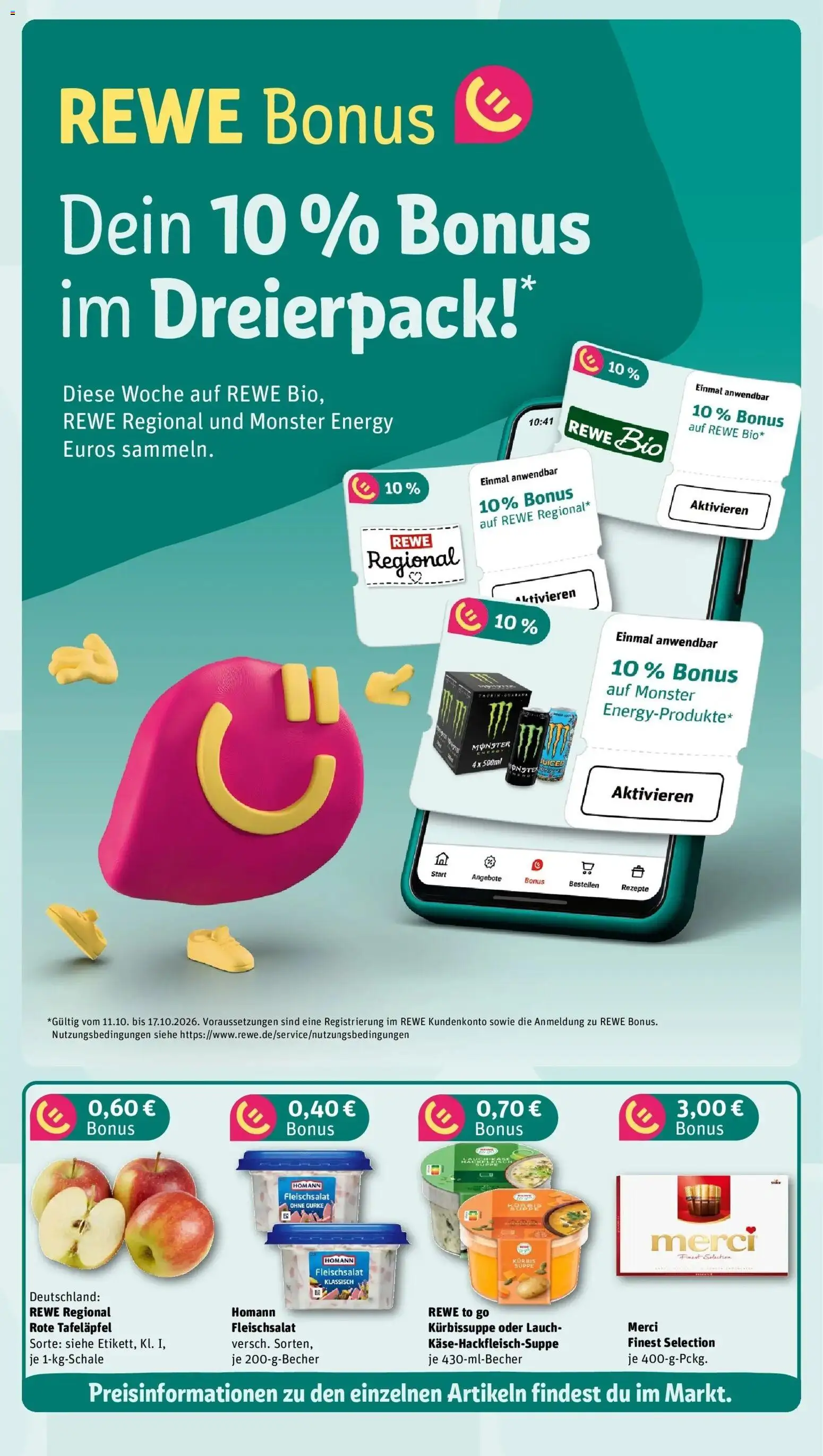 Vorschau von dem Prospekt des Geschäftes Rewe, gültig ab dem 12.10.2026