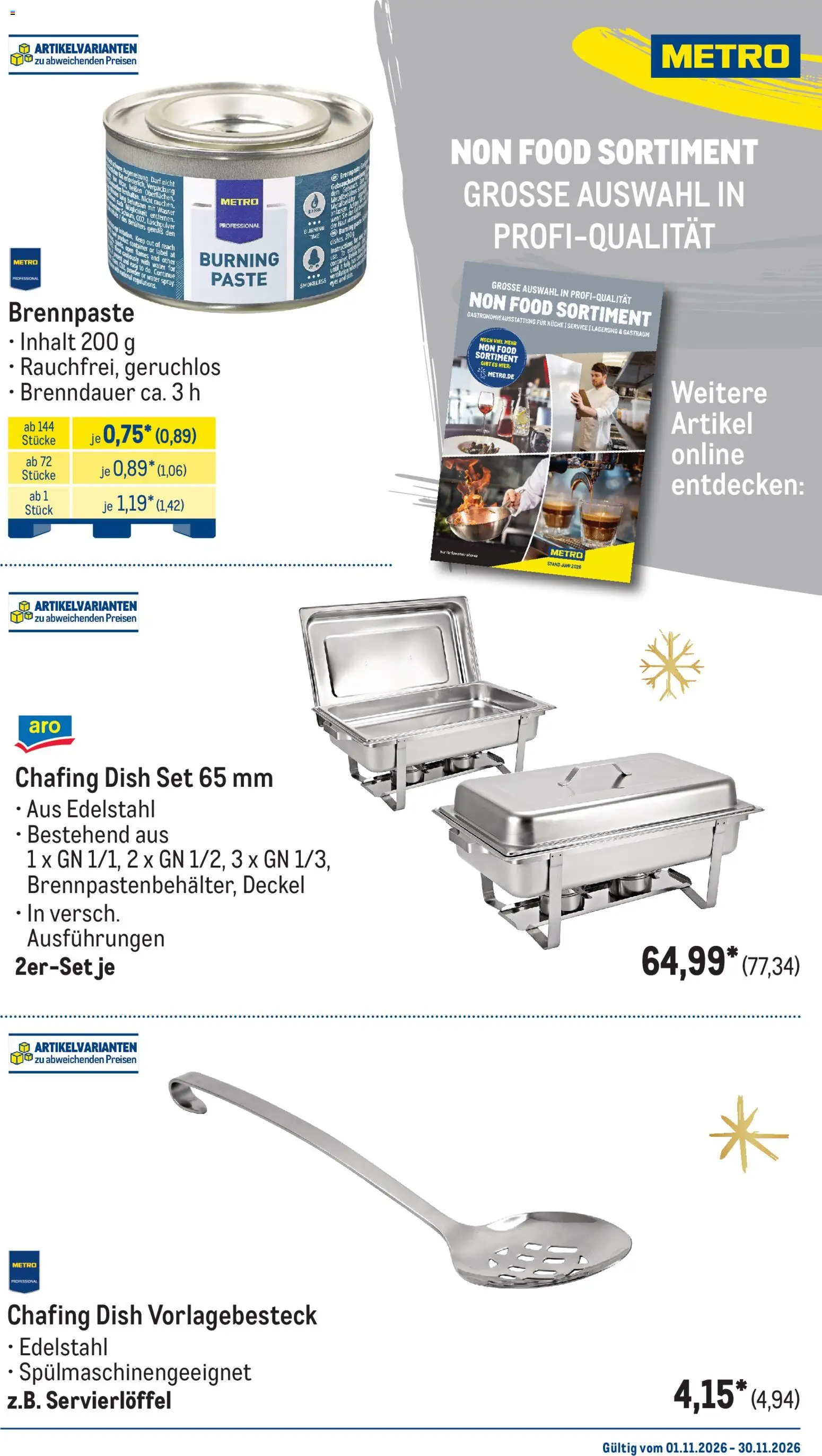 Vorschau von dem Prospekt des Geschäftes Metro, gültig ab dem 01.11.2026 - Küche, Wasser, Met