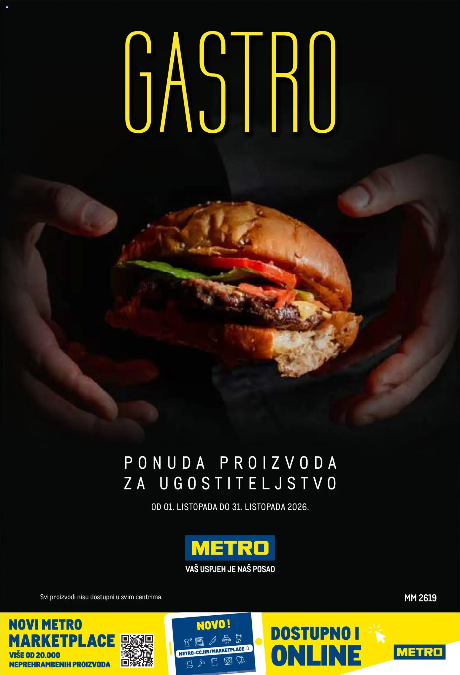 Pregled letka Metro Gastro trgovine Metro vrijedi od 01.10.2026