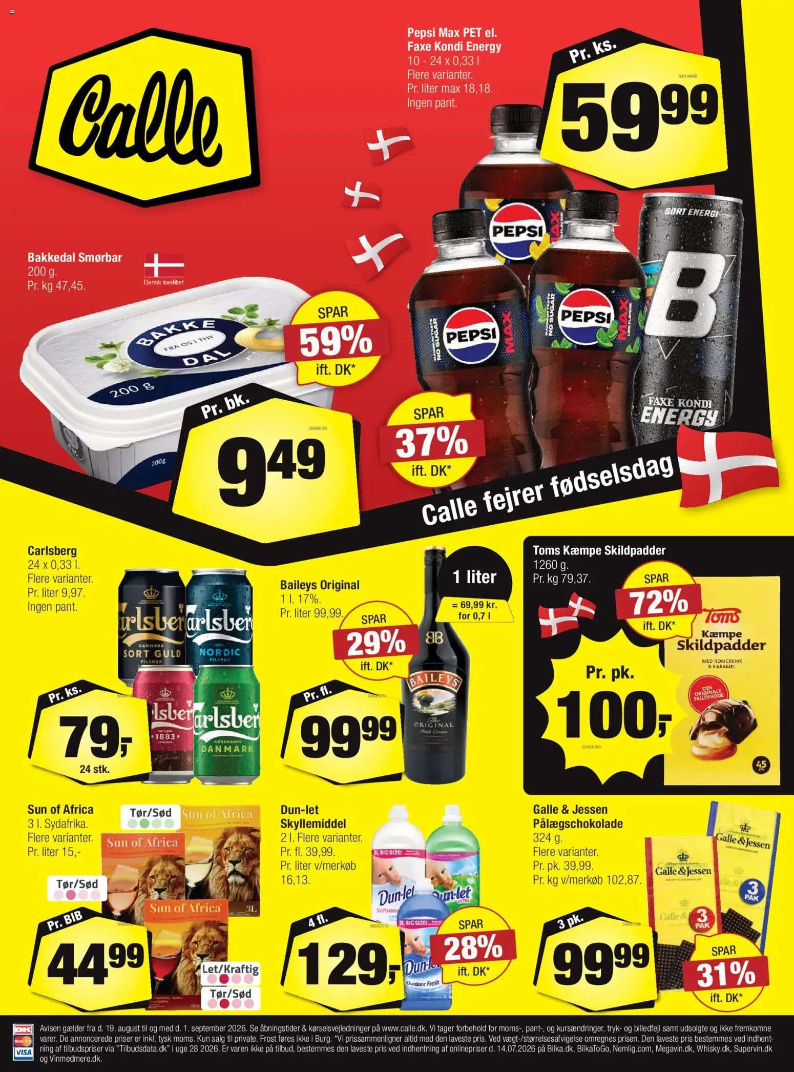 Eksempel på tilbudsavis Calle - Tilbudsavis fra butik Calle gyldig fra 19/08/2026