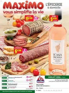 Prévisualisation de Maximo catalogue epicerie du magasin Maximo formulaire valide 22/06/2026