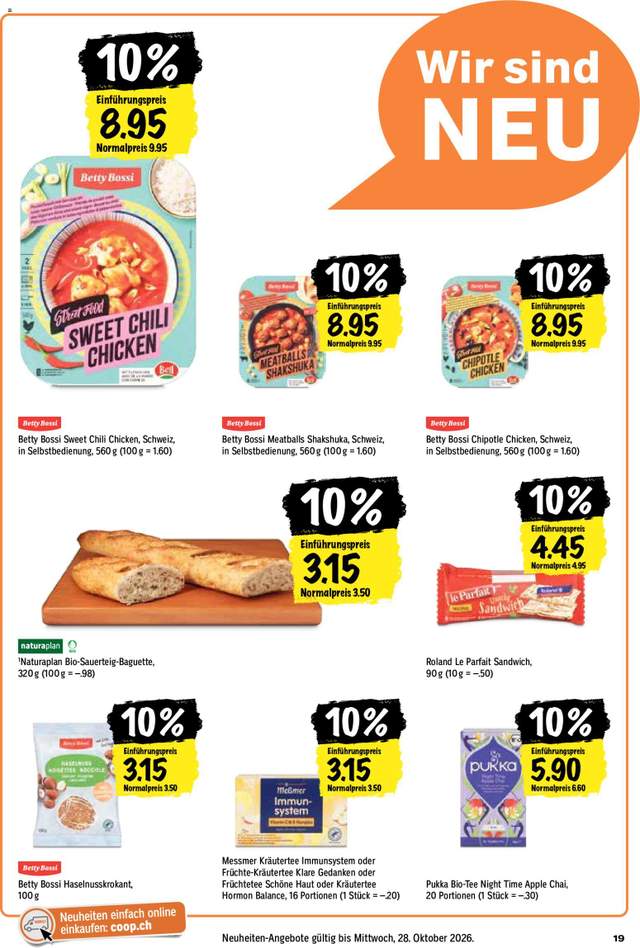Neue Coop Aktionen ab 15.10.