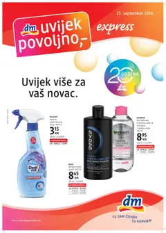 Pregled letka DM Drogerie katalog trgovine DM Drogerie vrijedi od 23.09.2026