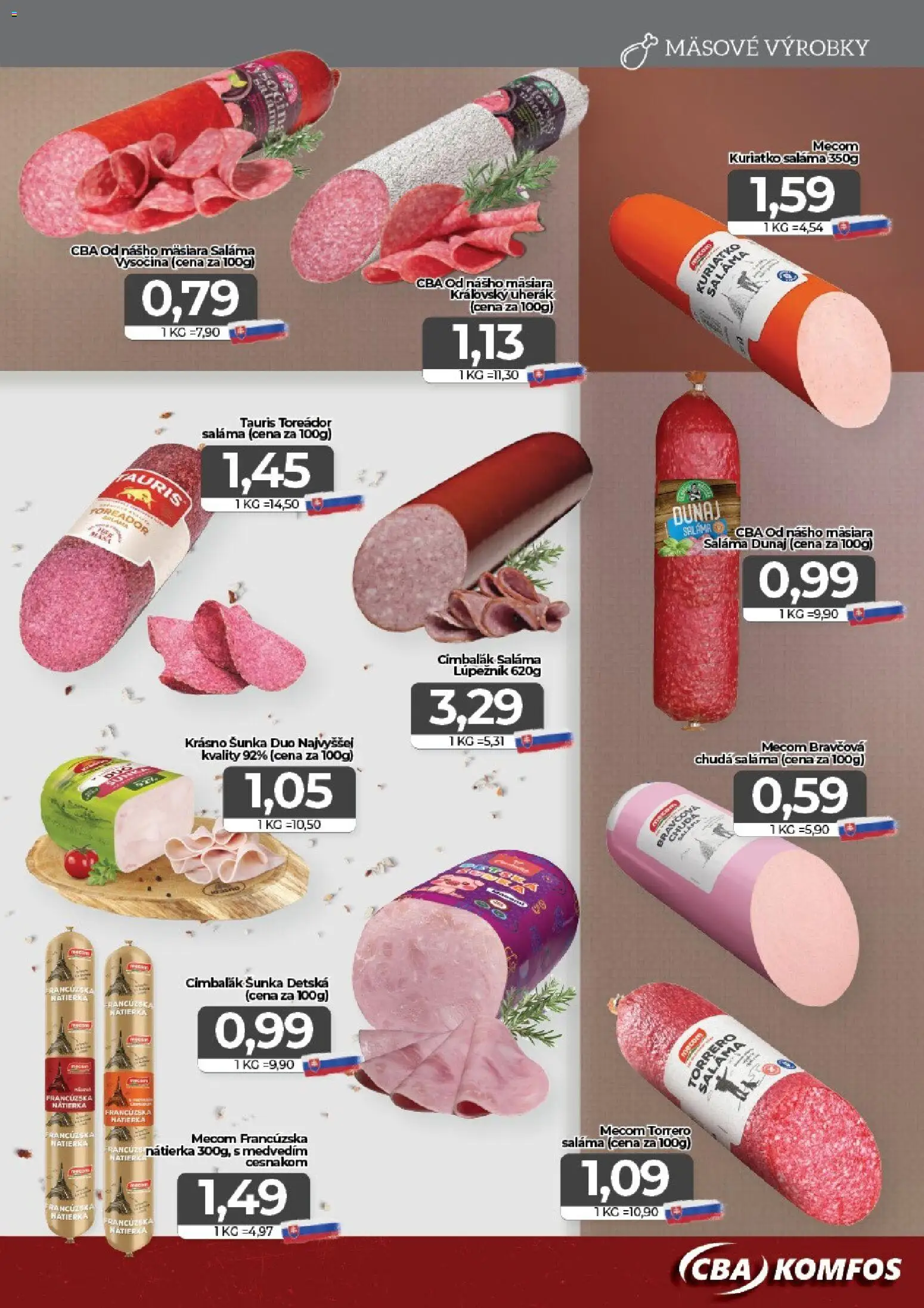 Náhľad CBA Komfos letáku platného od 21.08.2026