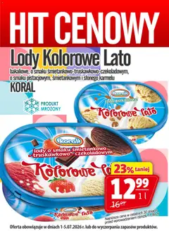 Pogląd gazetki "Prim Market promocja - Lody Kolorowe Lato Koral" ze sklepu Prim Market ważnej od 01.07.2026