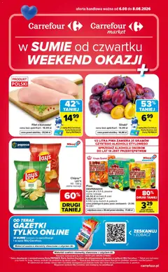 Pogląd gazetki "Carrefour gazetka - Weekend okazji" ze sklepu Carrefour ważnej od 06.08.2026