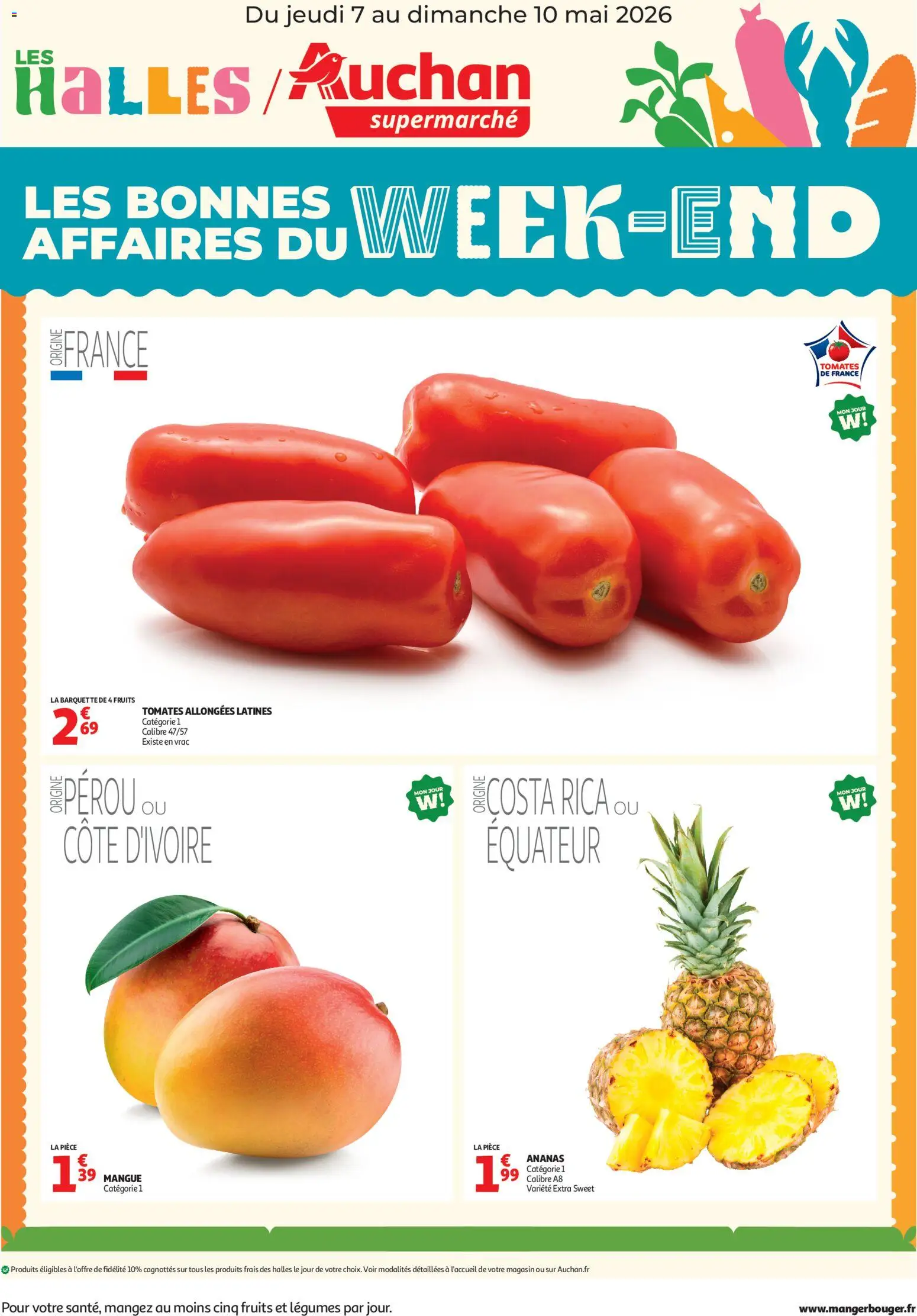 Prévisualisation de Auchan Les bons plans du week-end dans votre super du magasin Auchan formulaire valide 07/05/2026