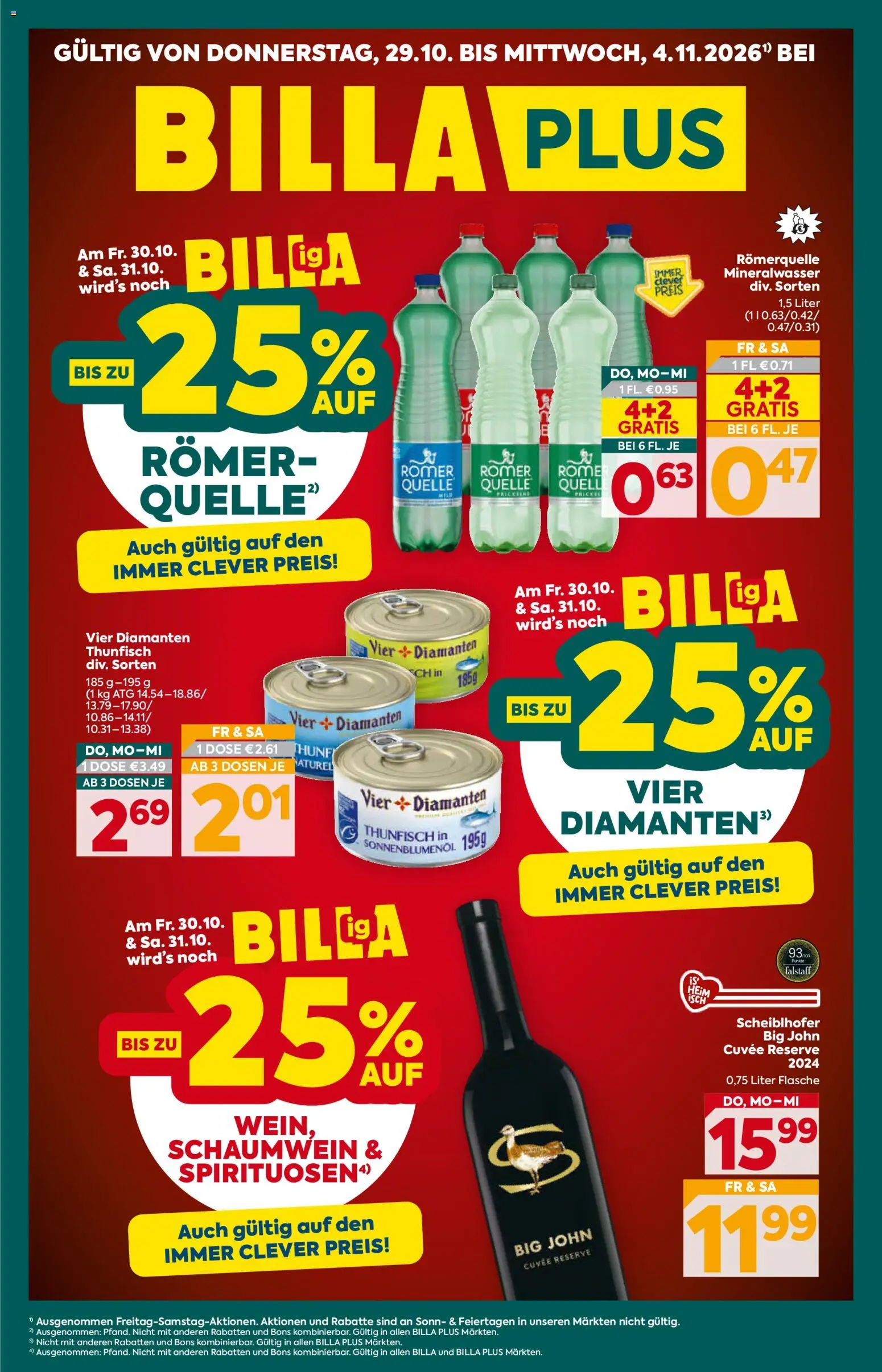 Vorschau der Angebote: Billa Plus Billa Plus Flugblatt gültig ab 29.10.2026