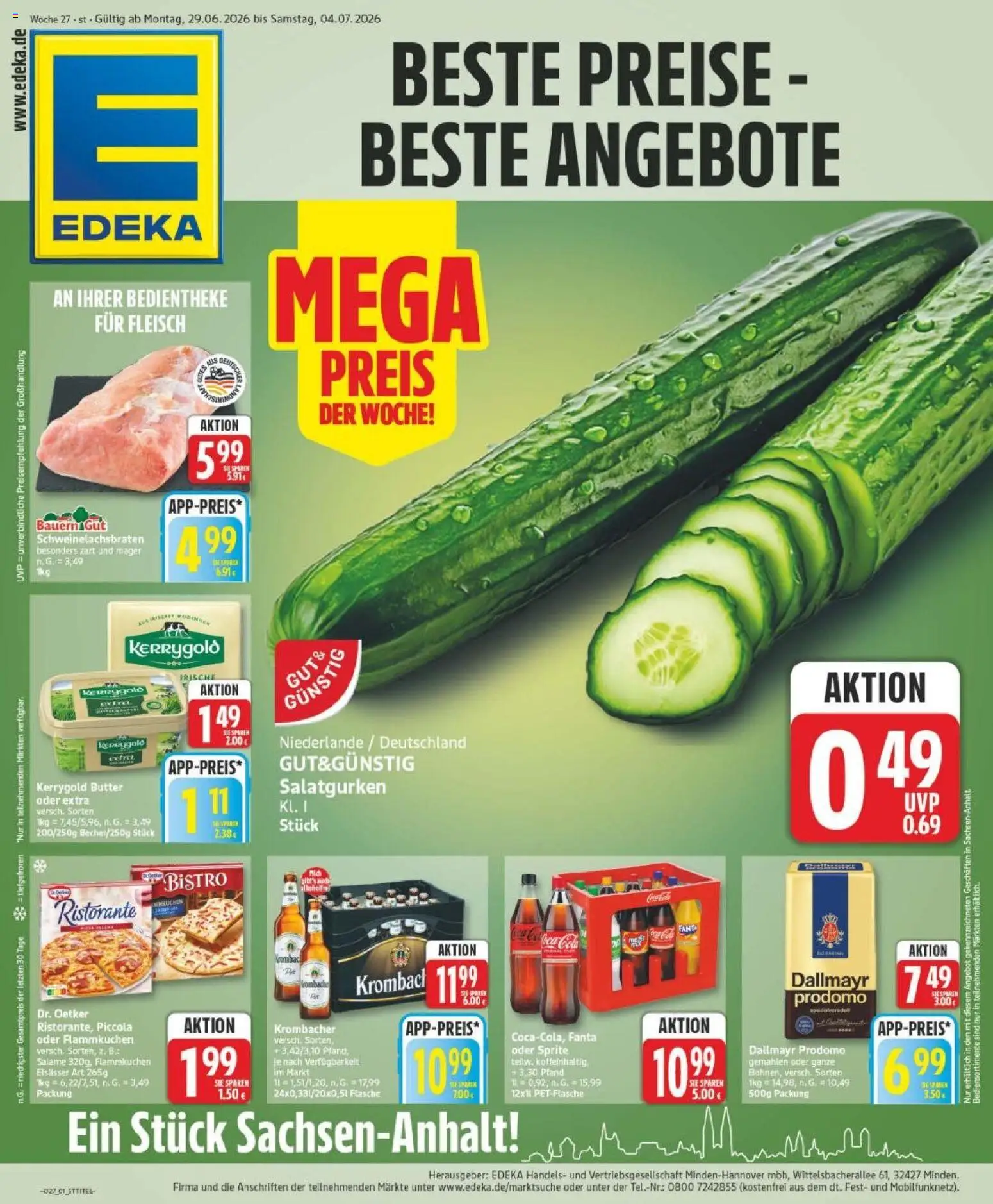 Vorschau von dem Prospekt des Geschäftes Edeka, gültig ab dem 29.06.2026